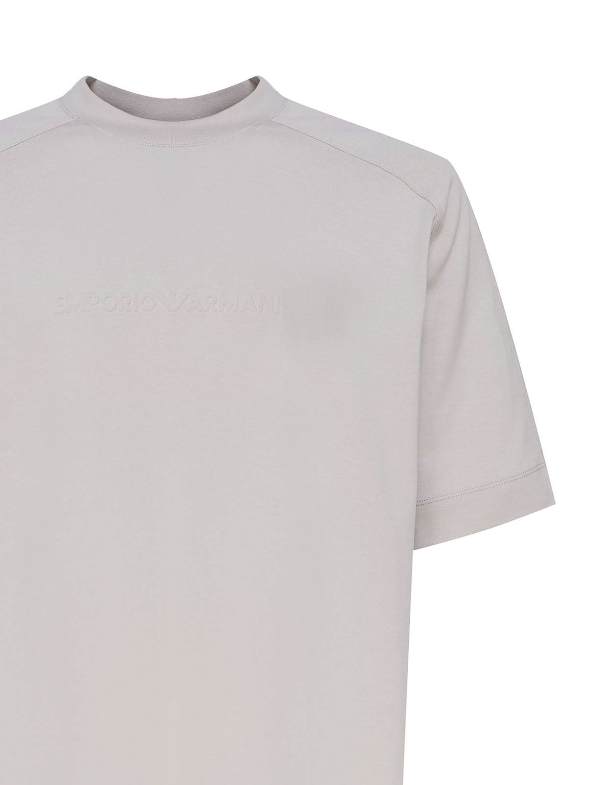 Shop Emporio Armani T-shirt In Cotton In Grey