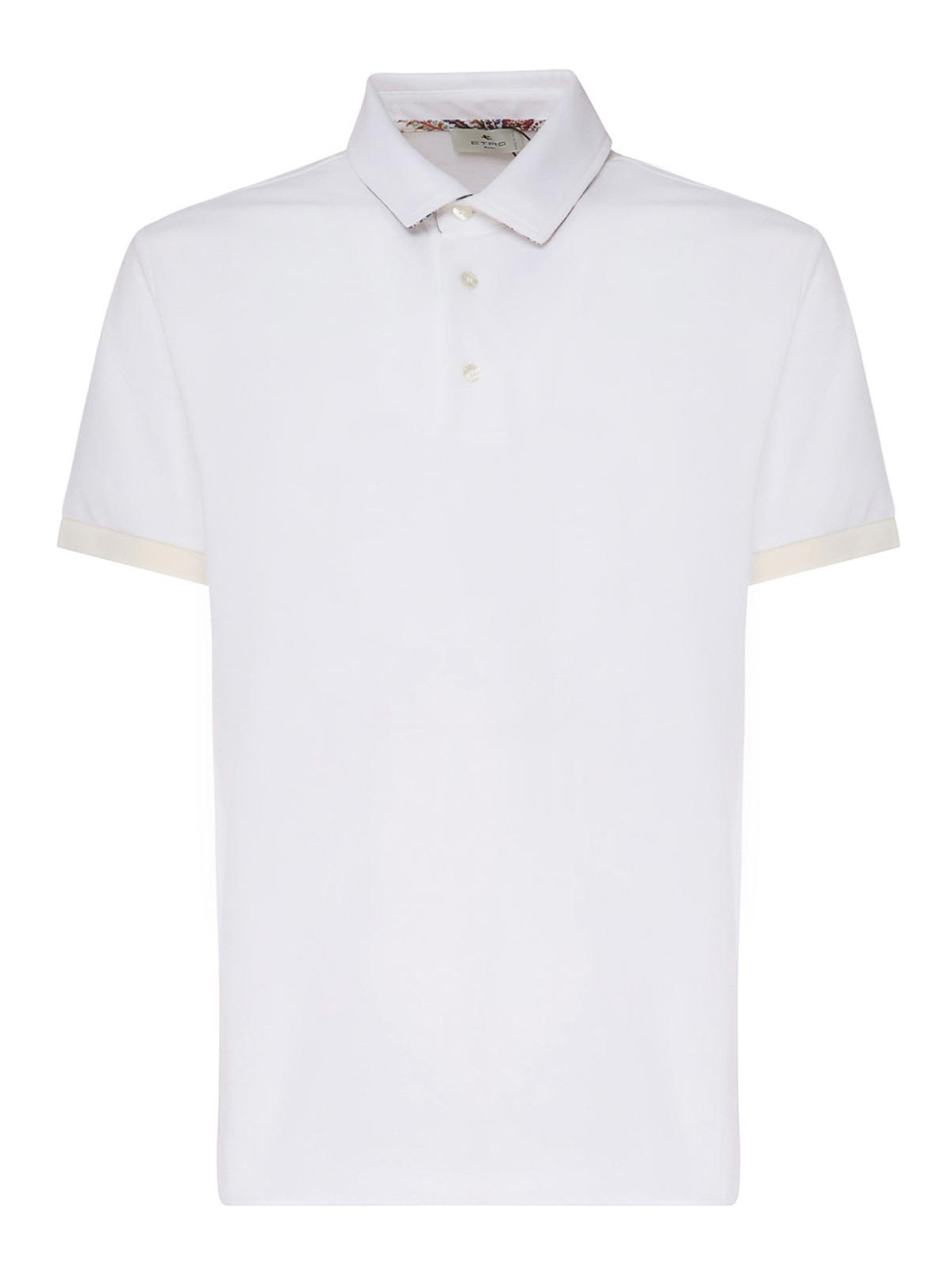 Etro Polo Shirt With Embroidered Pegasus In White