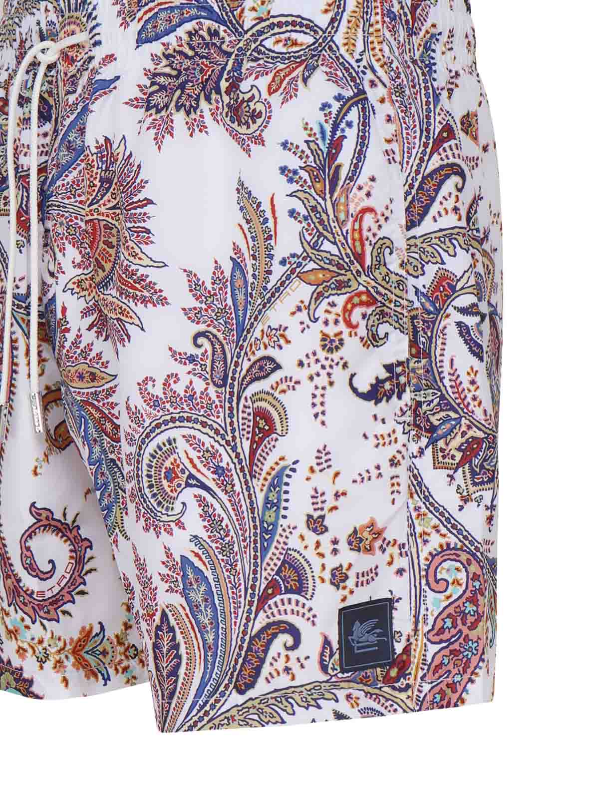 Shop Etro Costume With Paisley Design In White