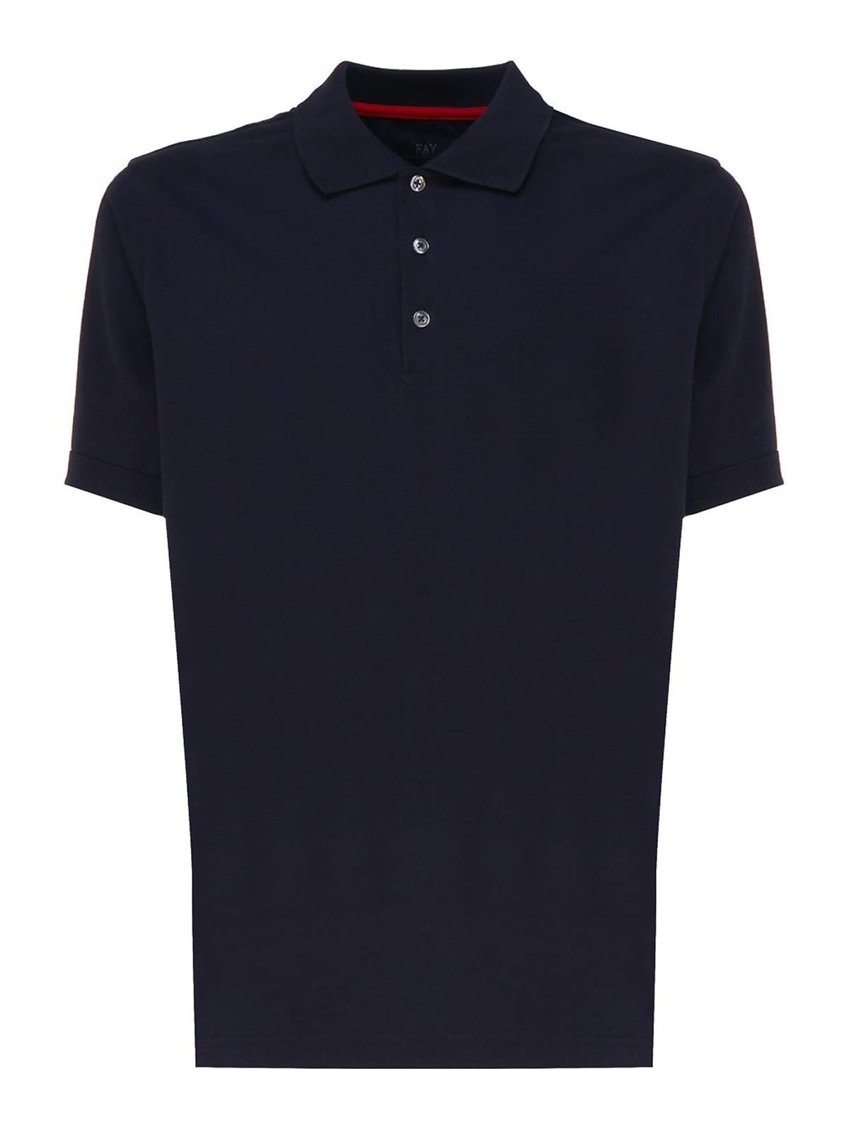 Fay Short-sleeved Polo Shirt In Cotton Jersey In Red