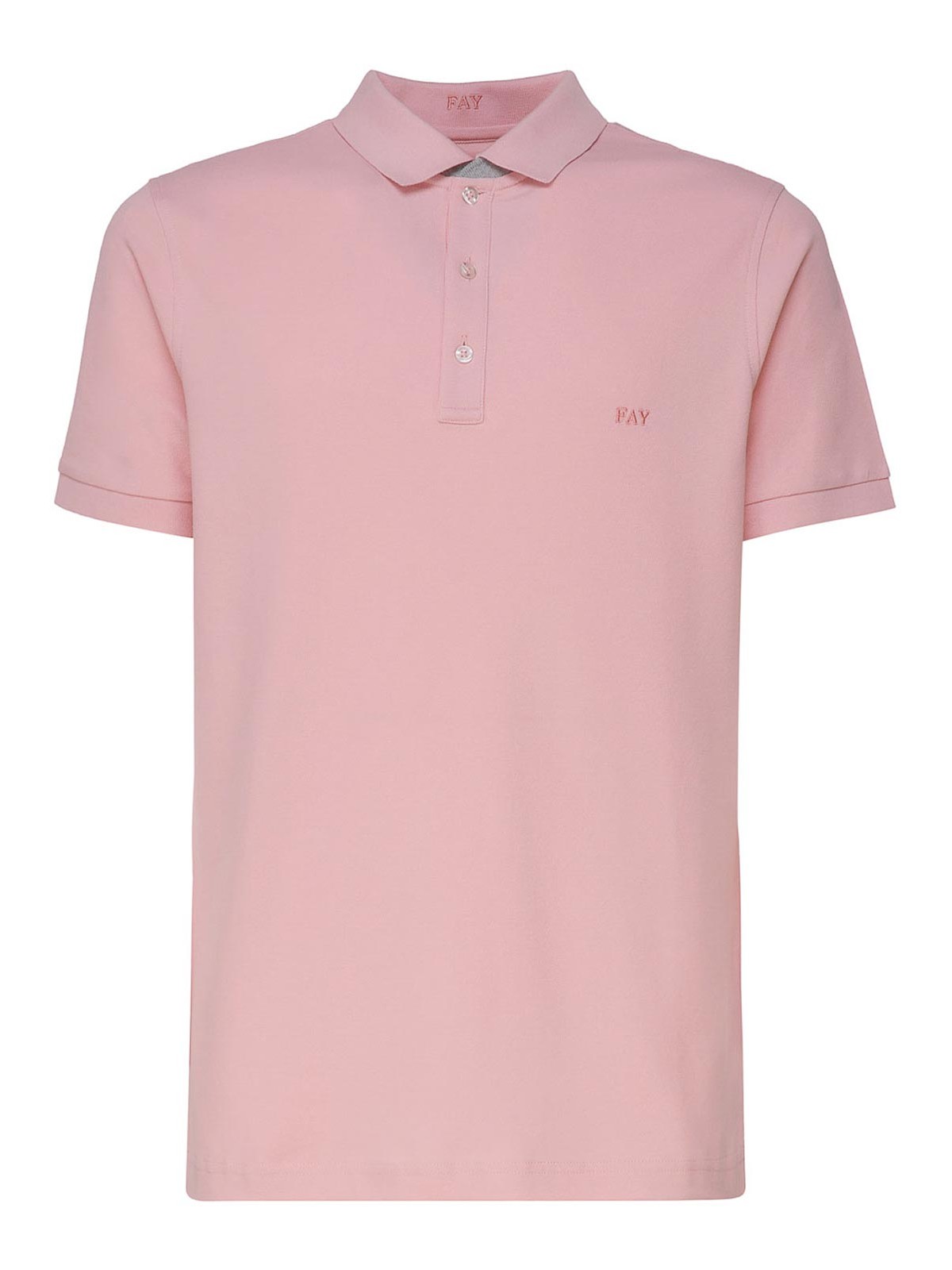 Shop Fay Stretch Polo Shirt In Nude & Neutrals