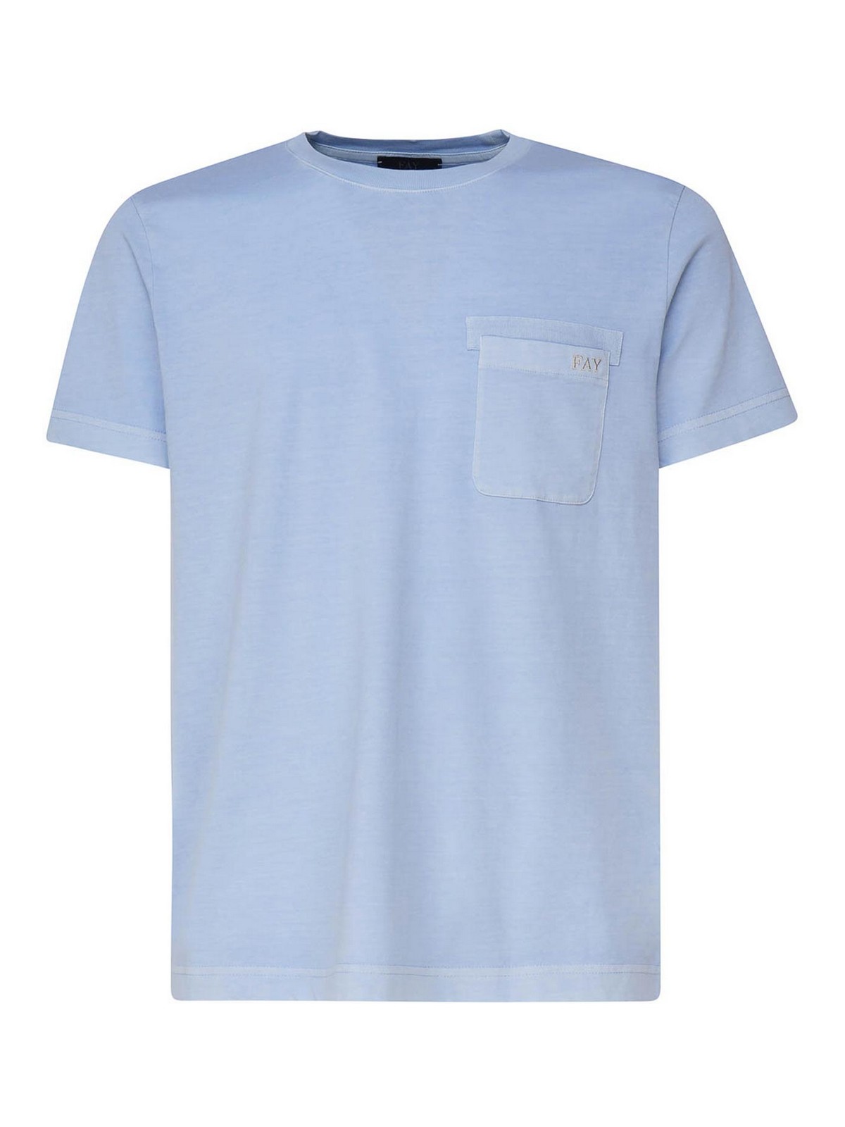 Fay T-shirt With Pocket In Blue