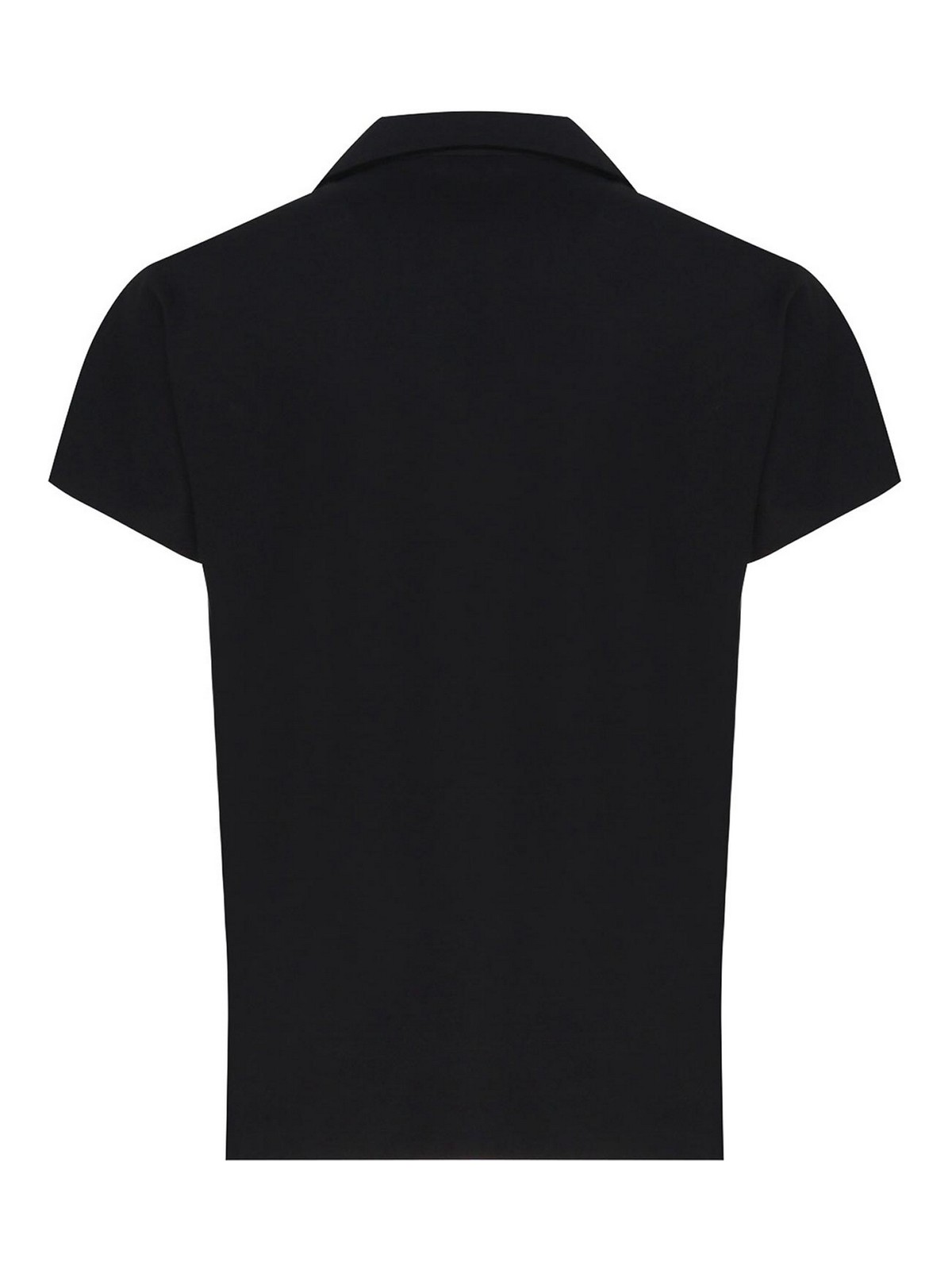 Shop Fay Short Sleeve Polo Shirt In Black