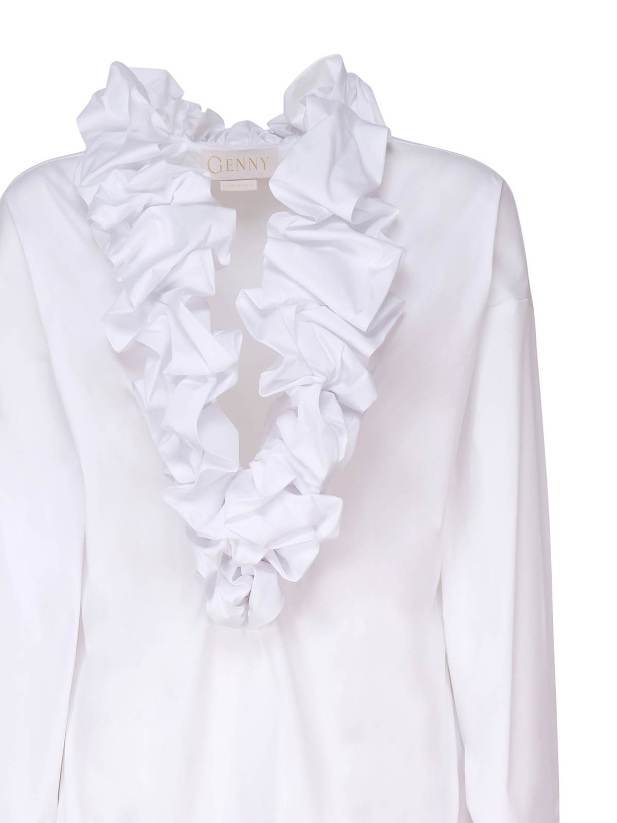 Shop Genny Blouse With Ruffles In White