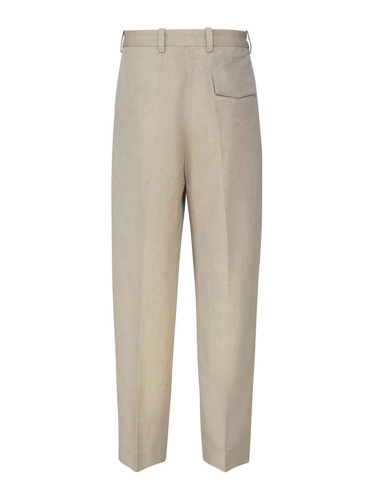 Shop Jacquemus Cotton Pants In Beige
