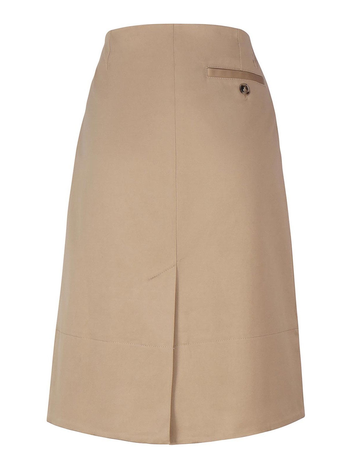 Shop Jw Anderson High-waisted Flared Skirt In Beige