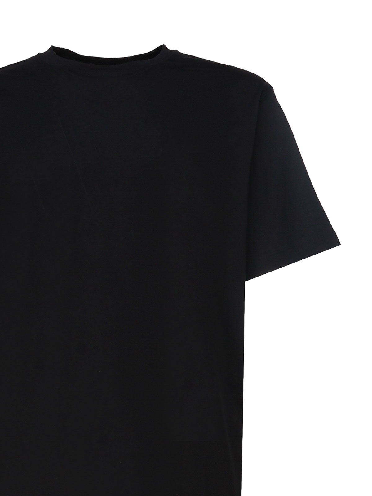 Shop Lardini Cotton T-shirt In Black
