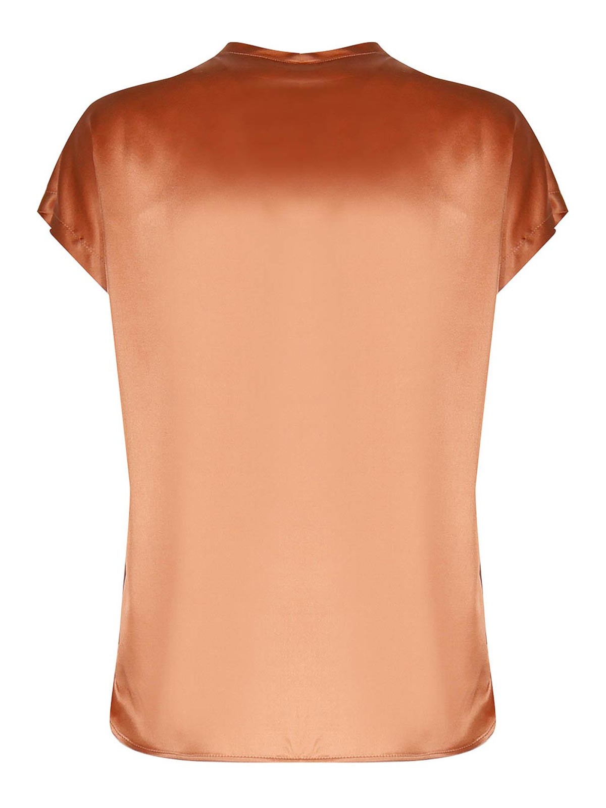 Shop Pinko Silk T-shirt In Brown