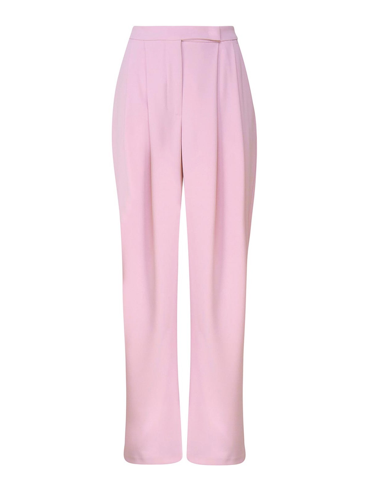 Pinko Wide Pants With Side Slit In Nude & Neutrals