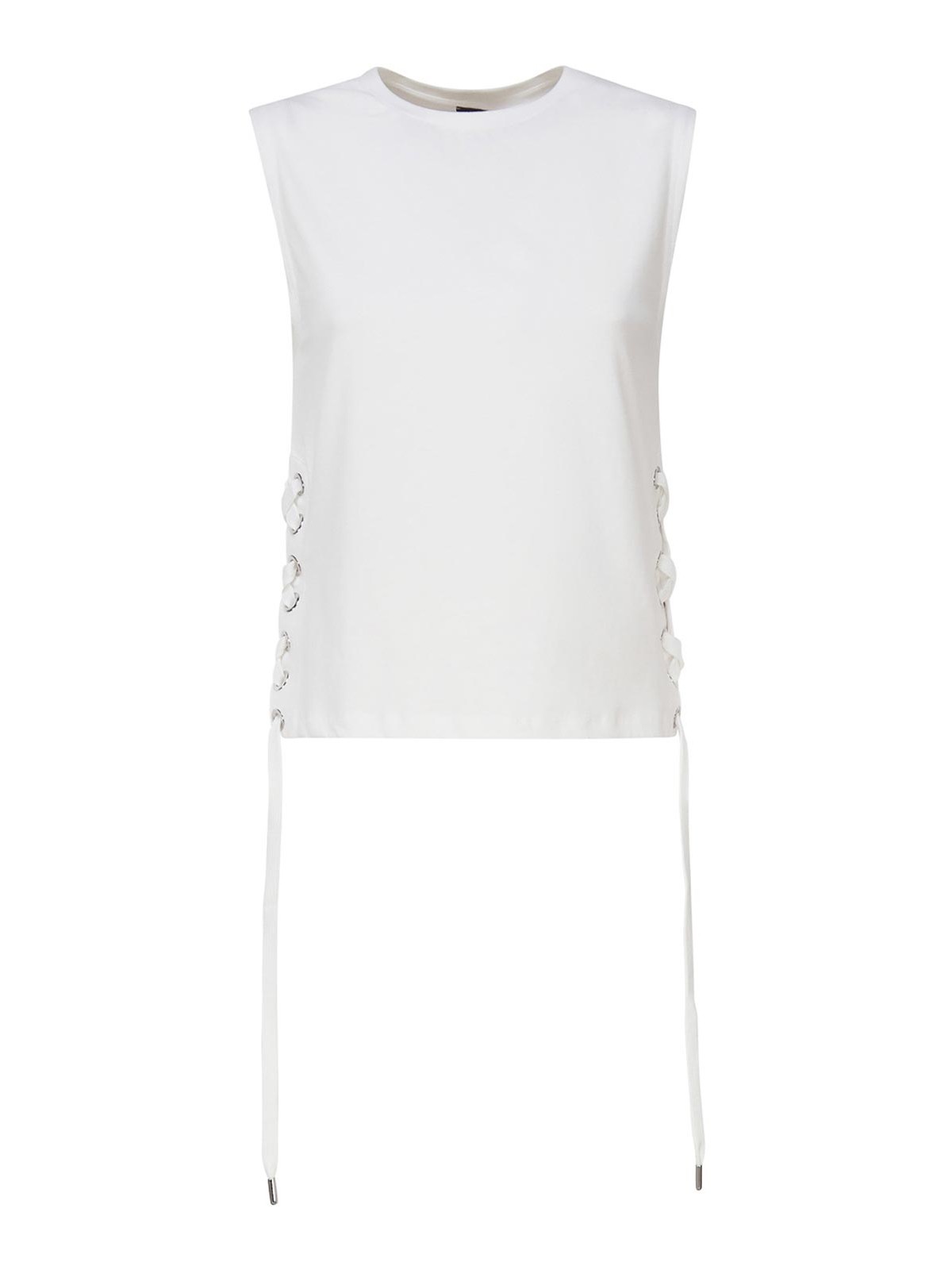 Pinko Crossed Top In White