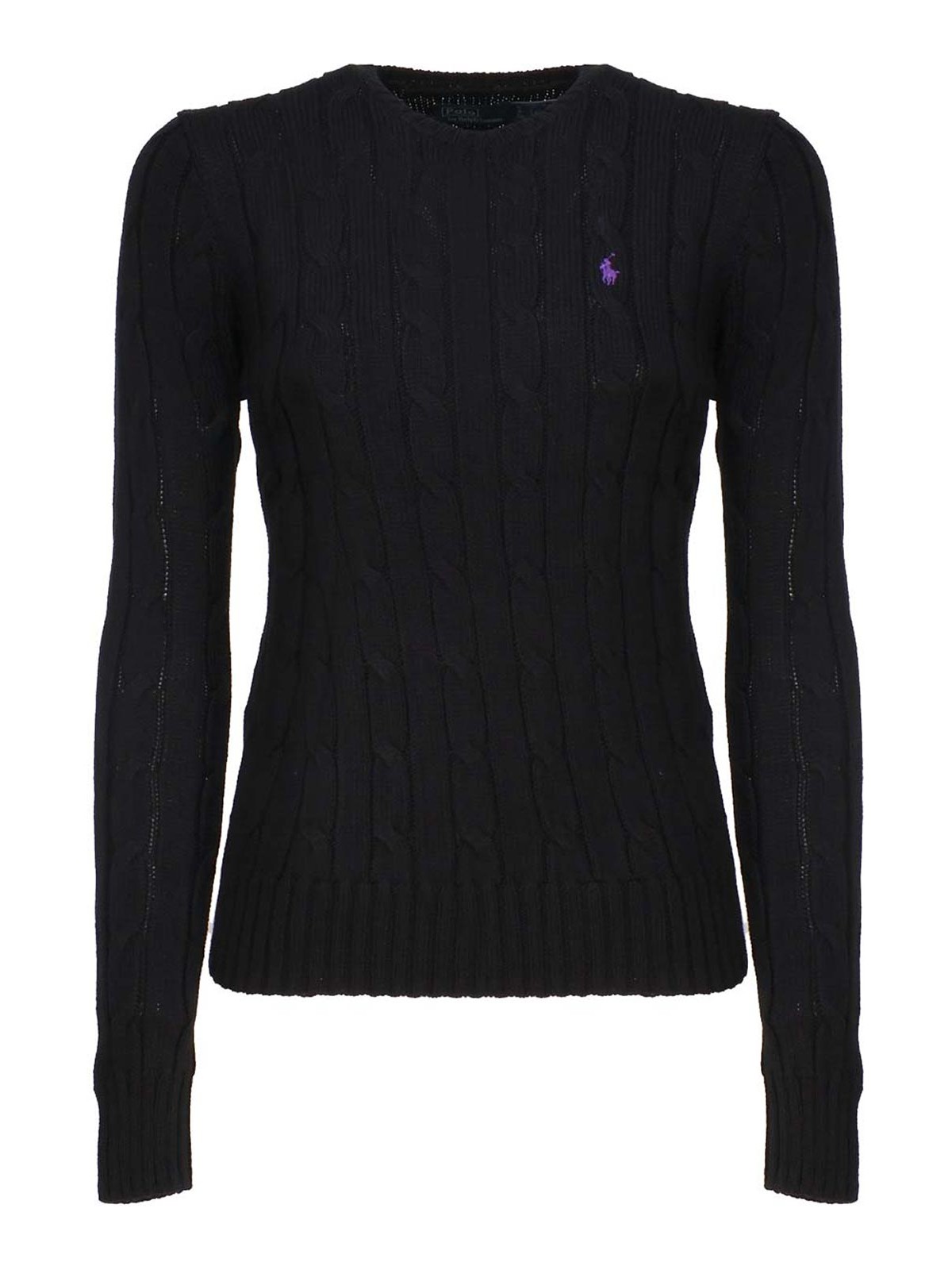 Shop Polo Ralph Lauren Top With Embroidery In Black