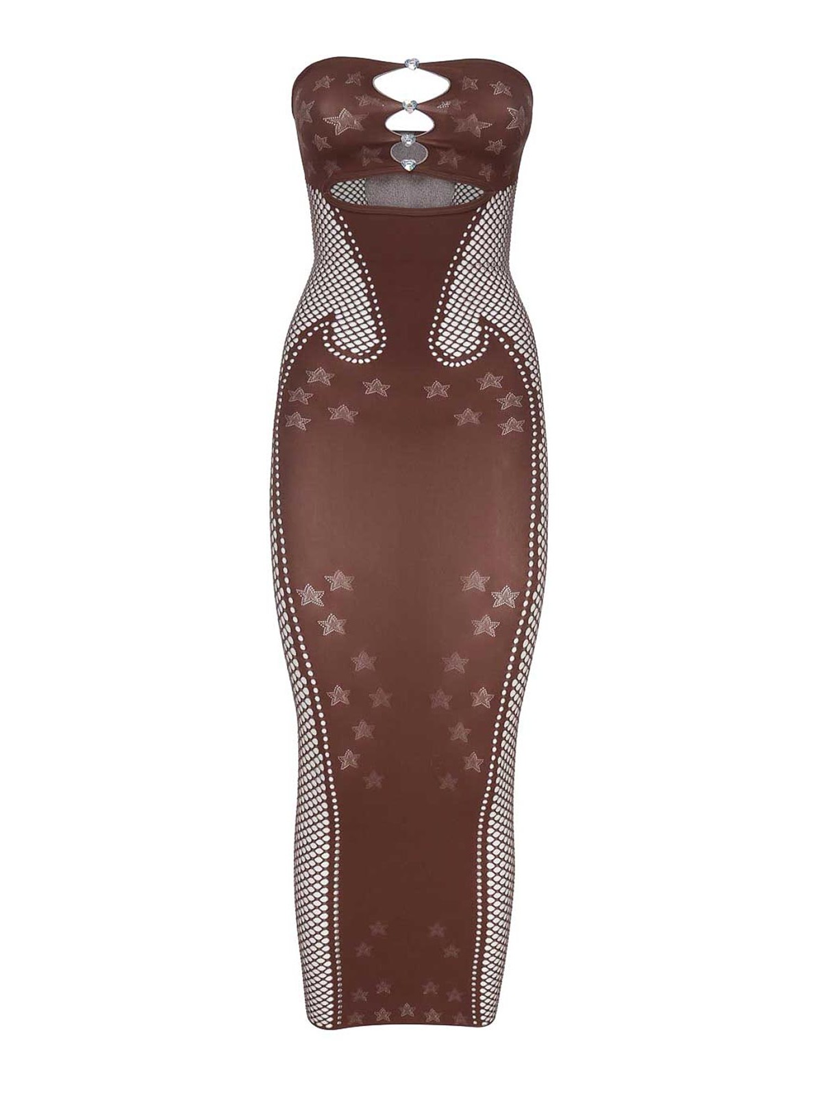 Poster Girl Roxie Cut-out Midi Dress In Brown