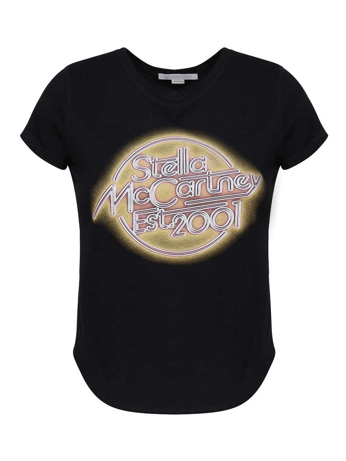 Shop Stella Mccartney T-shirt With Print In Black