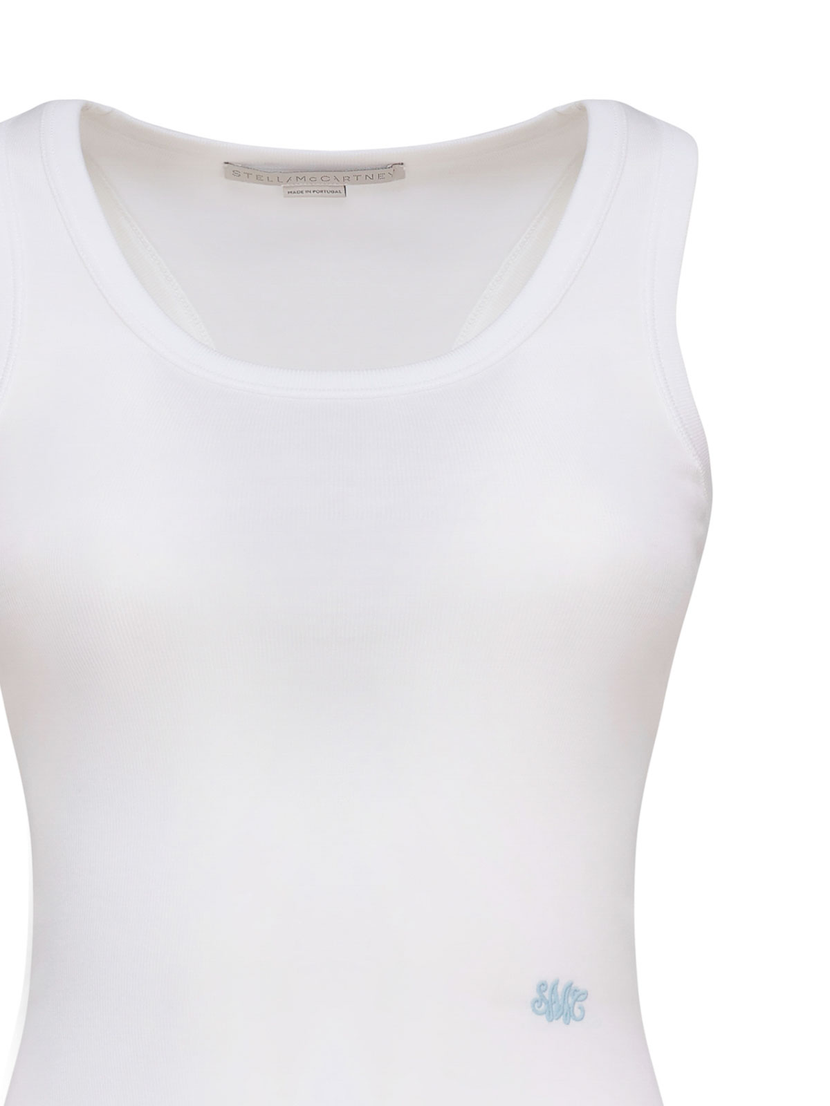 Shop Stella Mccartney Tank Top With Embroidery In White