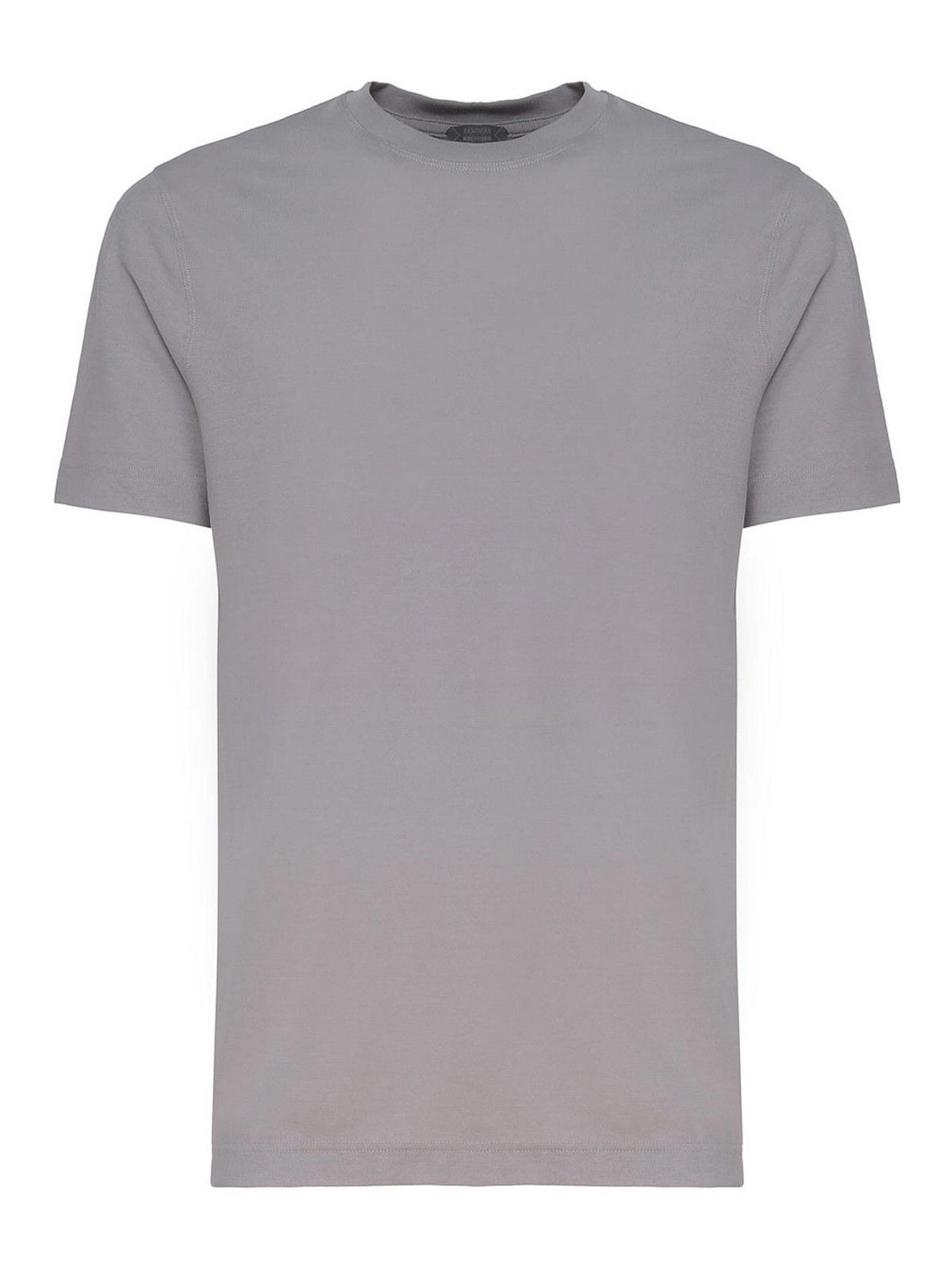 Zanone Cotton T-shirt In Grey