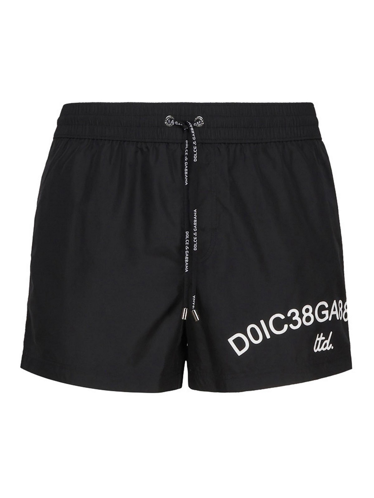 Dolce & Gabbana Logo Swimm Short In Black