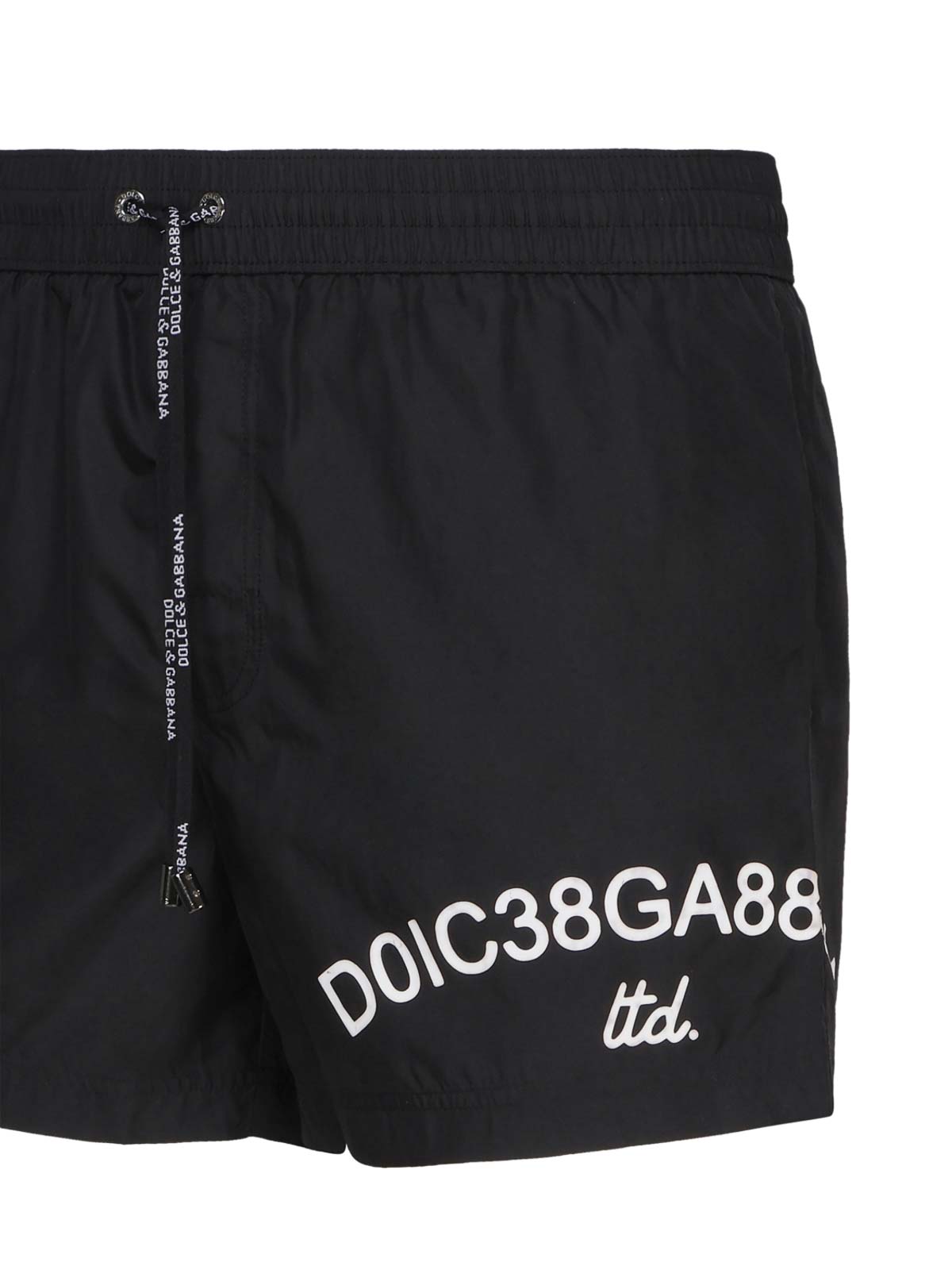 Shop Dolce & Gabbana Logo Swimm Short In Black