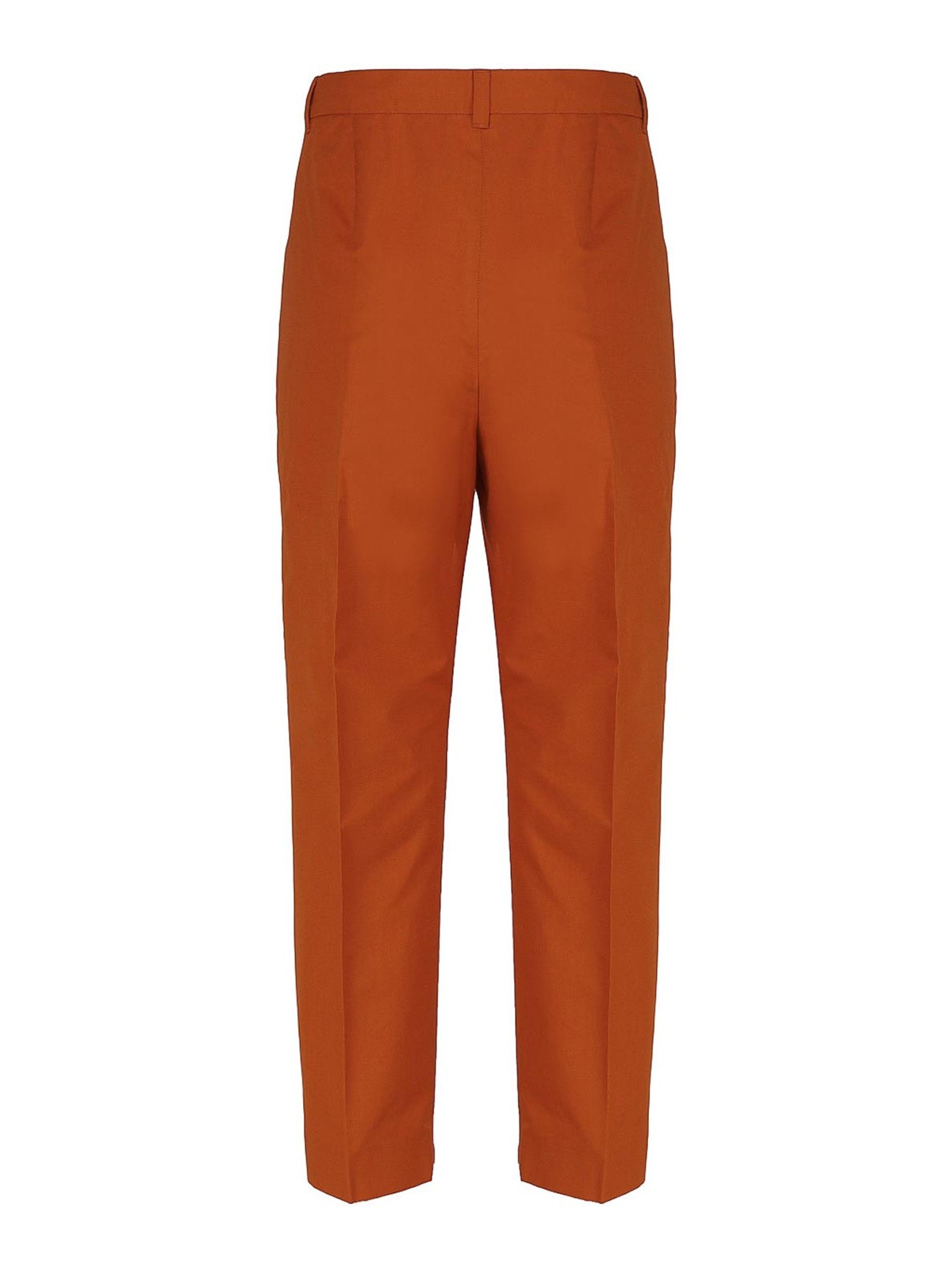 Shop 's Max Mara Cotton And Silk Trousers In Orange