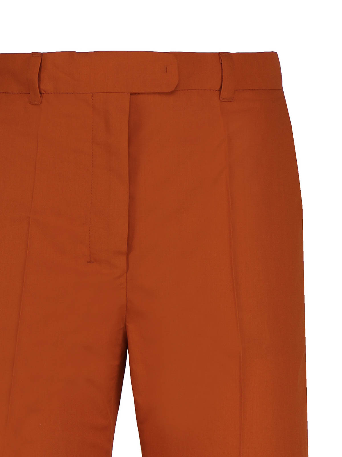 Shop 's Max Mara Cotton And Silk Trousers In Orange