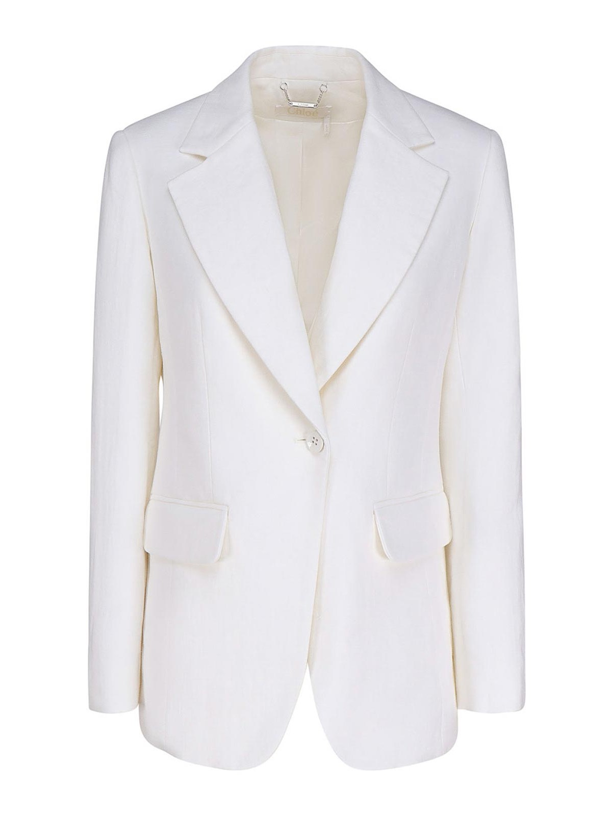 Shop Chloé Tailored Jacket In White