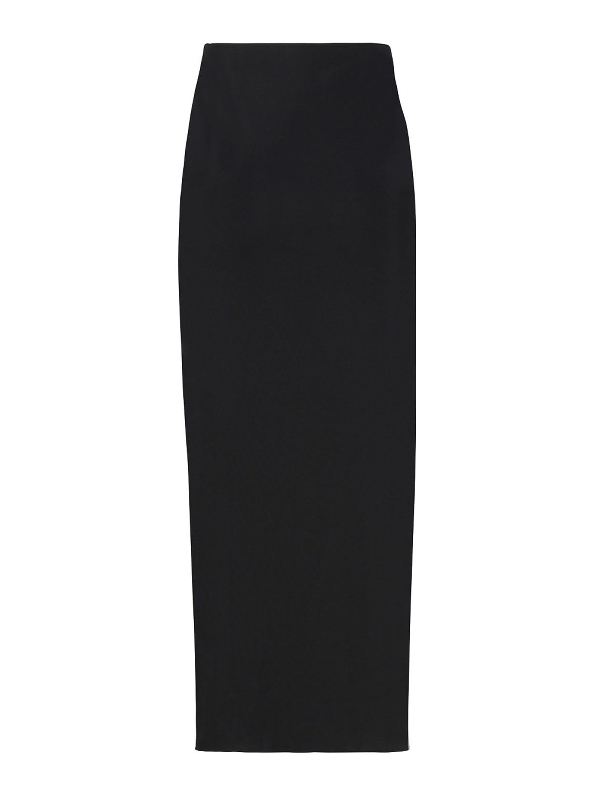 Shop The Andamane Long Skirt With Slit In Black