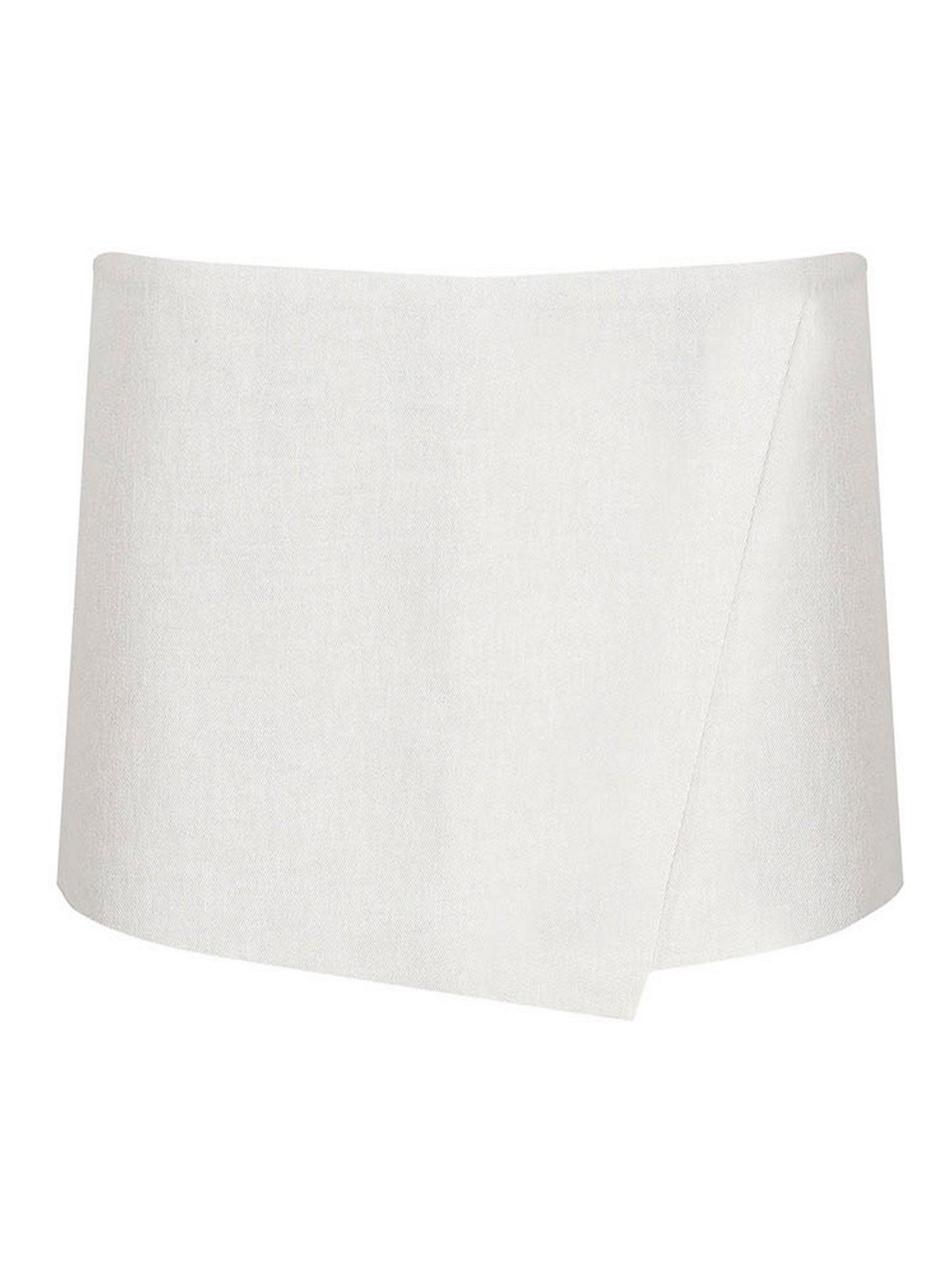 The Andamane Liza Low-waisted Miniskirt In Satin Crepe In White