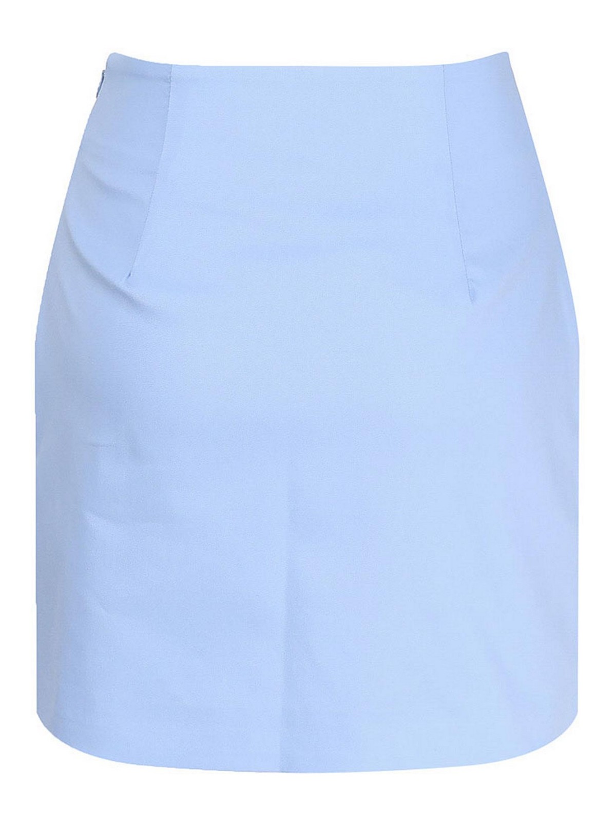 Shop The Andamane Gioia Miniskirt With Side Slit In Blue