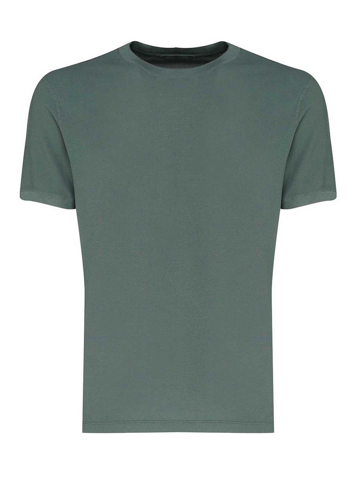 Zanone Cotton T-shirt In Green