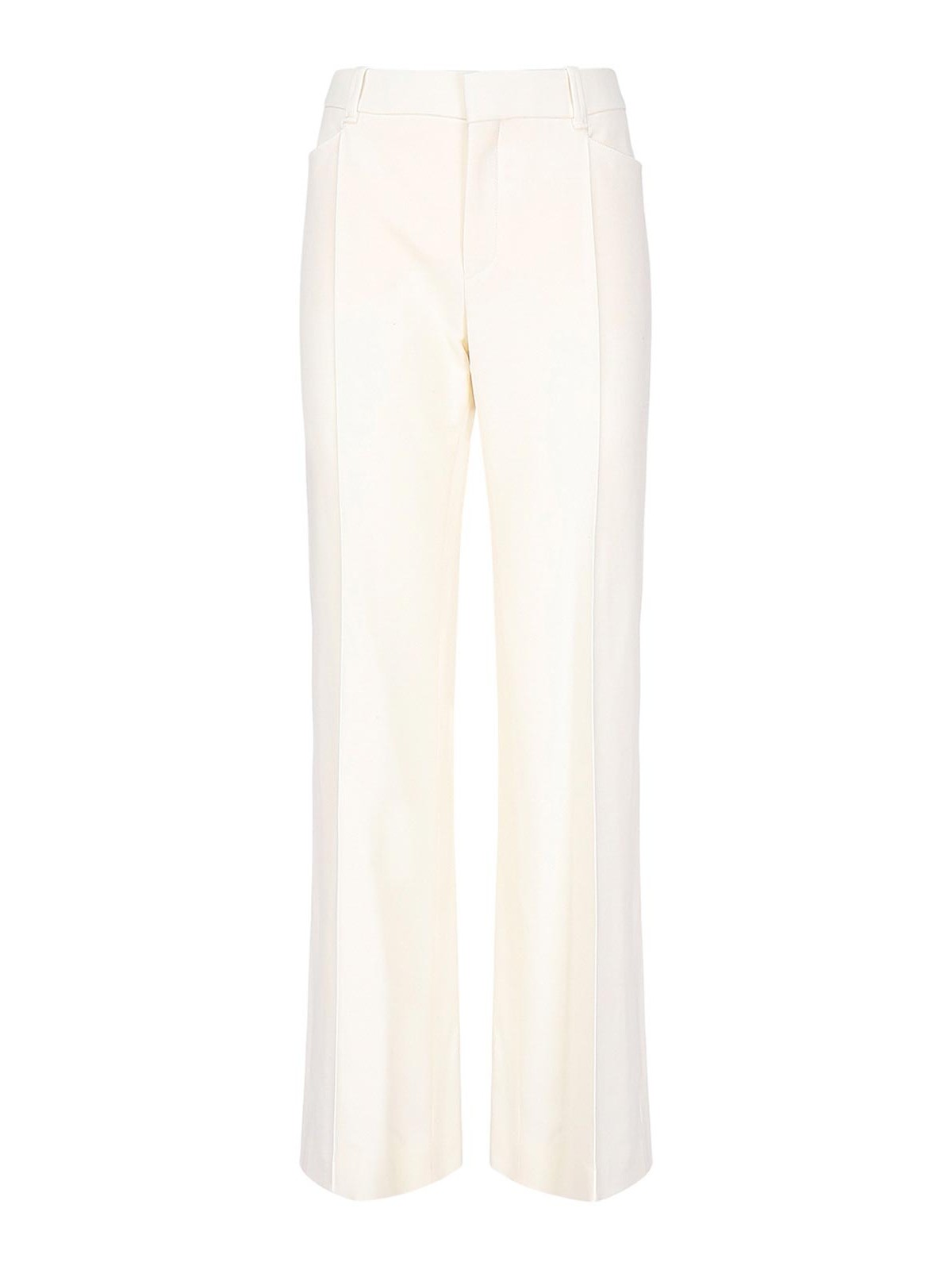 Chloé Flared Hose Trousers In Brown