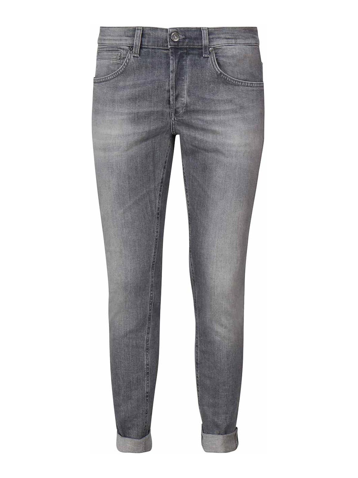 Shop Dondup George Skinny Jeans In Grey