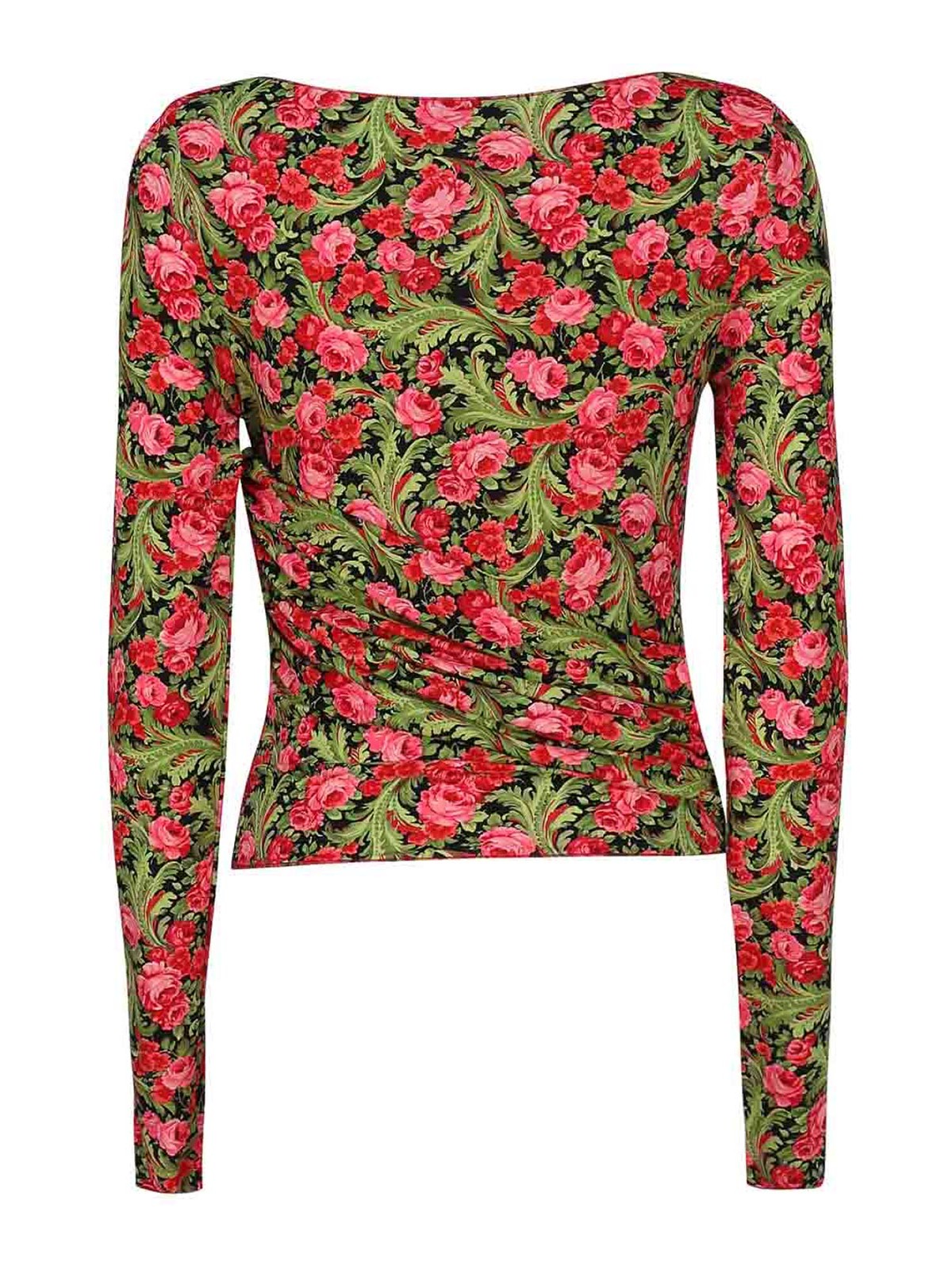Shop Magda Butrym Long-sleeved Top With Print In Multicolour