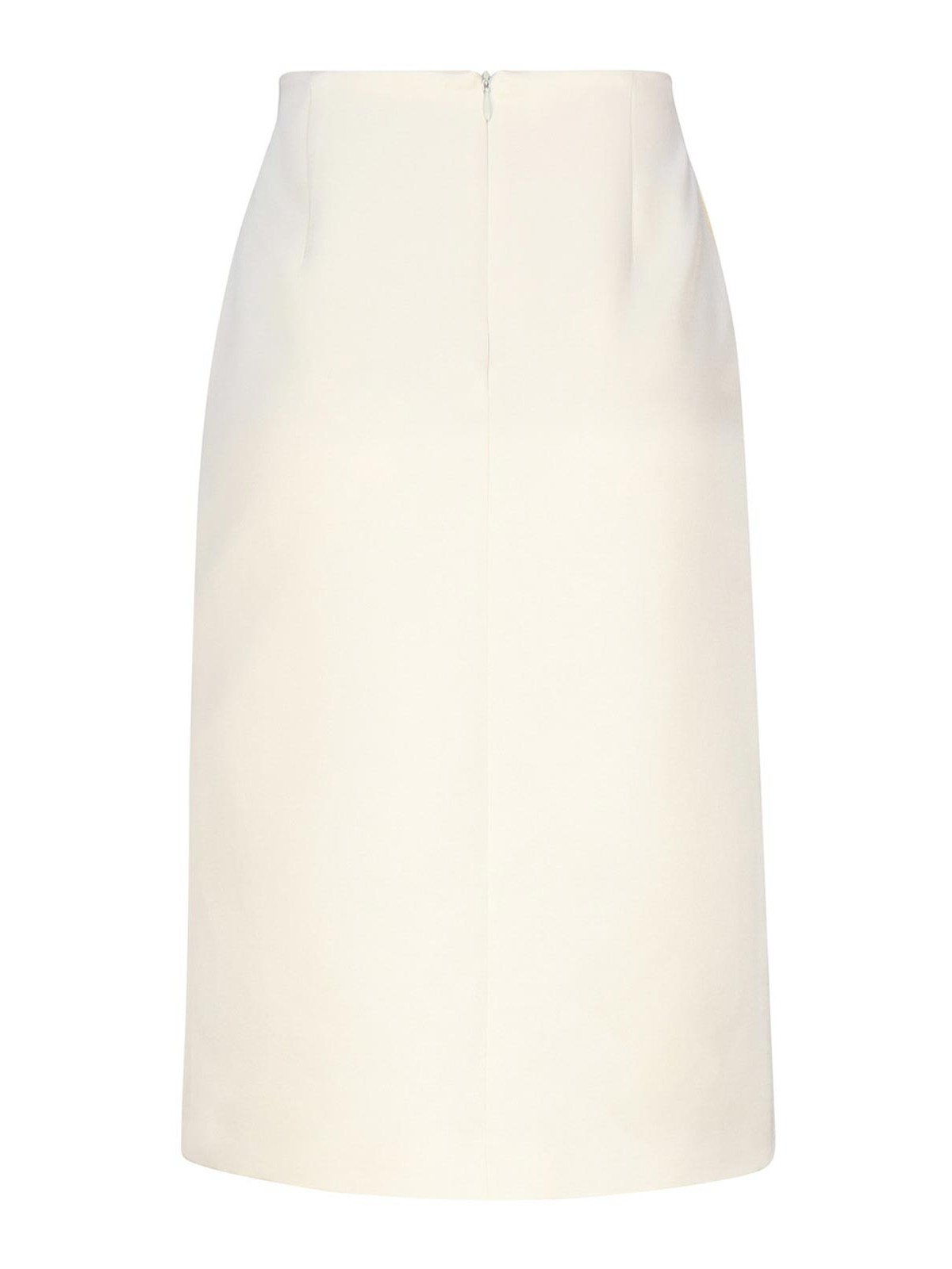 Shop Magda Butrym Midi Skirt With Low-waisted Slit In White