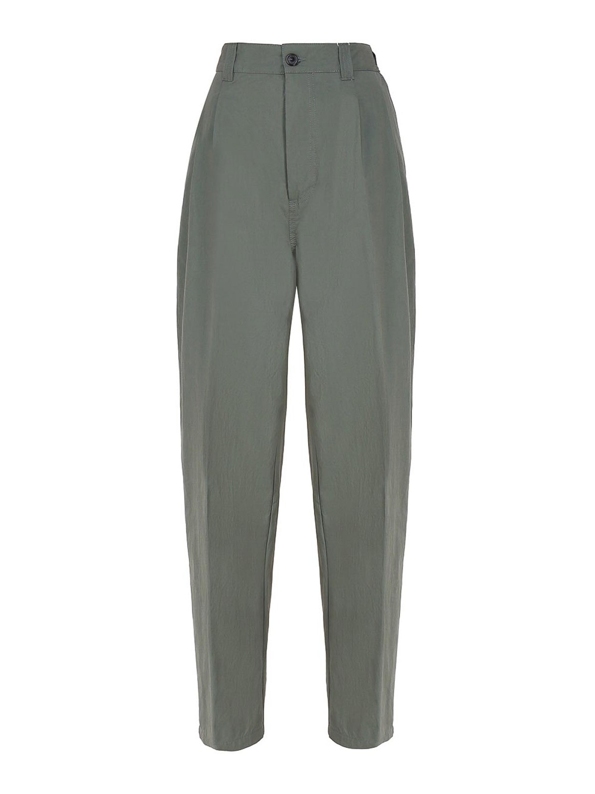 Maison Margiela Wide Trousers With Padleton Inserts In Light Green