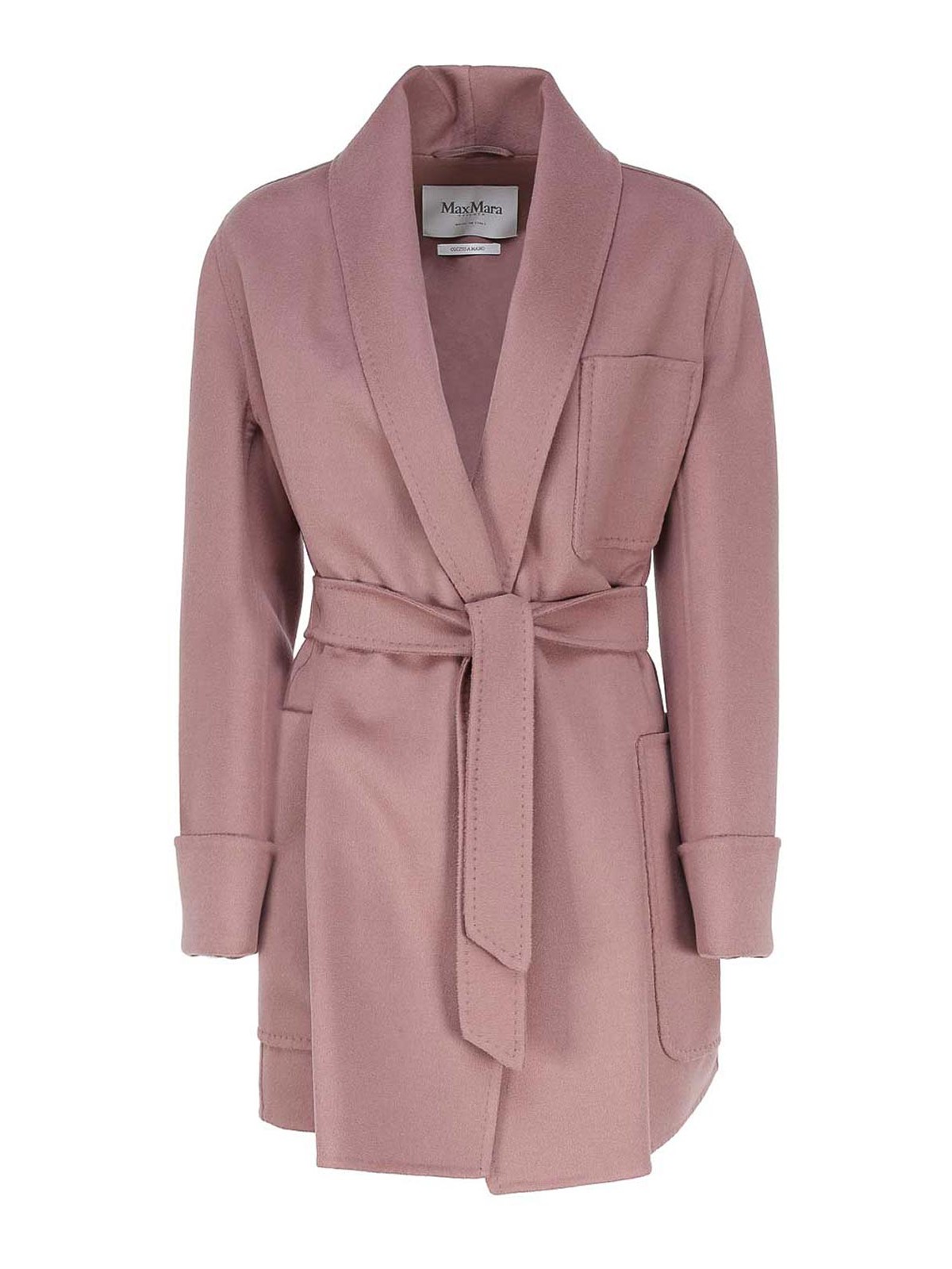 Max Mara Deconstructed Jacket In Wool And Cashmere In Nude & Neutrals
