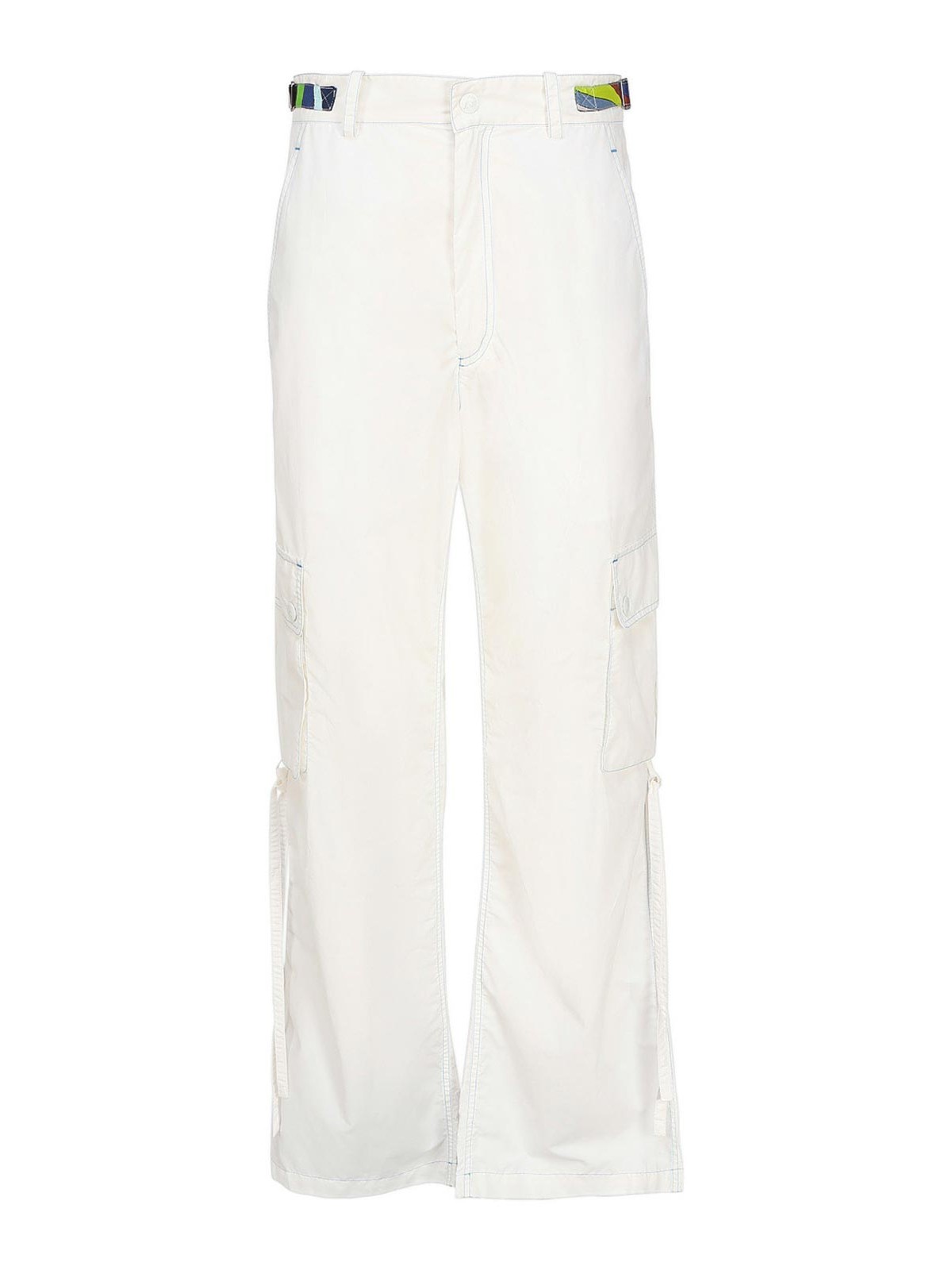 Emilio Pucci Iride Cargo Trousers In White