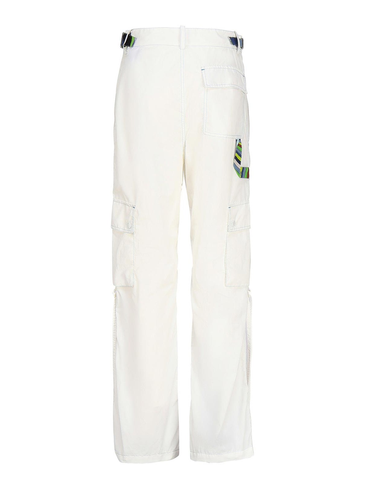 Shop Emilio Pucci Iride Cargo Trousers In White