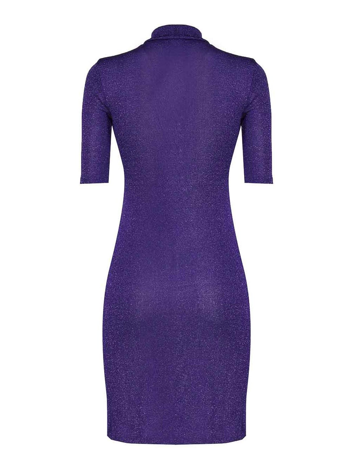 Shop Sportmax Anta Lurex Jersey Dress In Purple