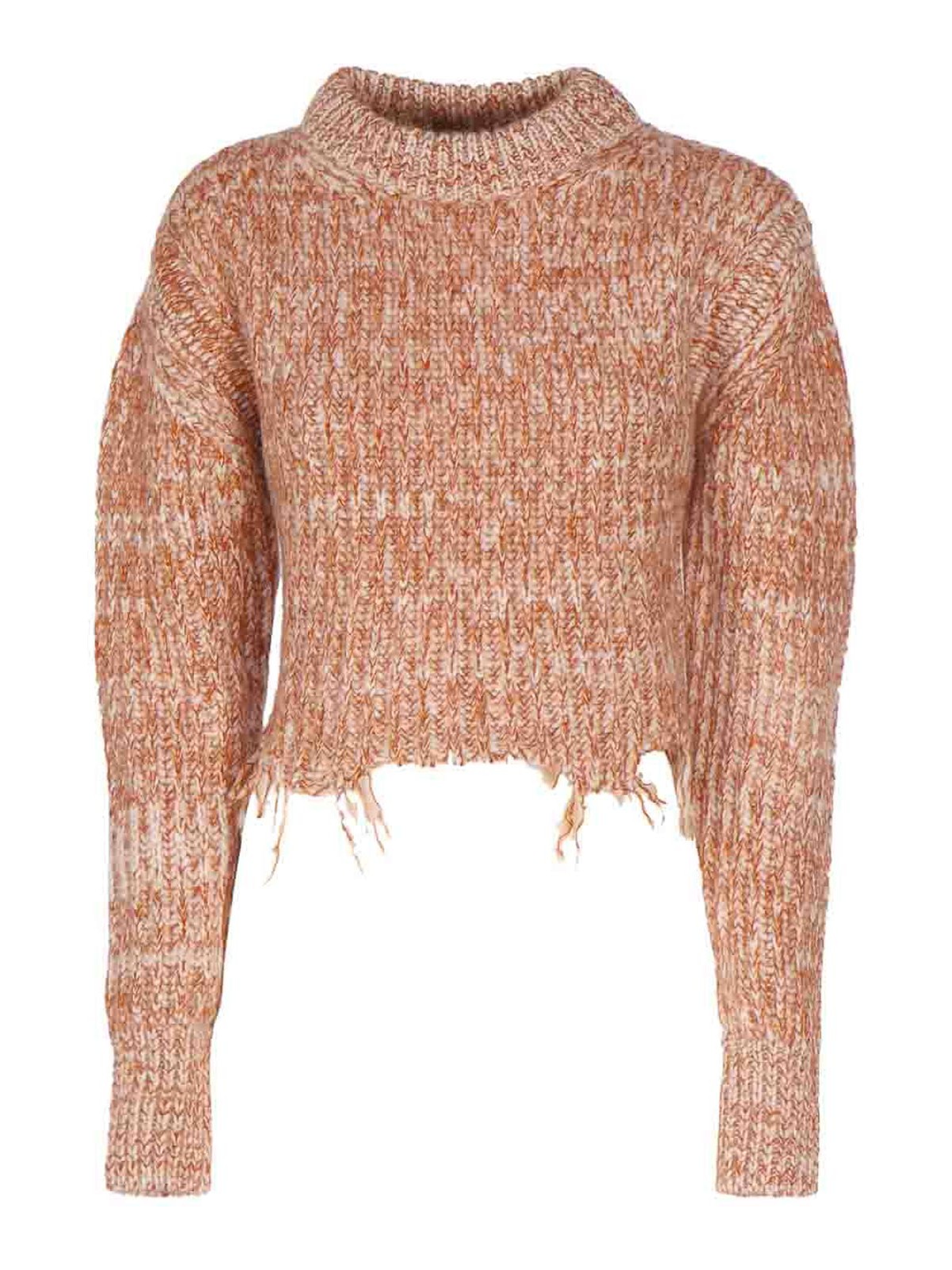 Stella Mccartney Distressed Effect Sweater In Beige