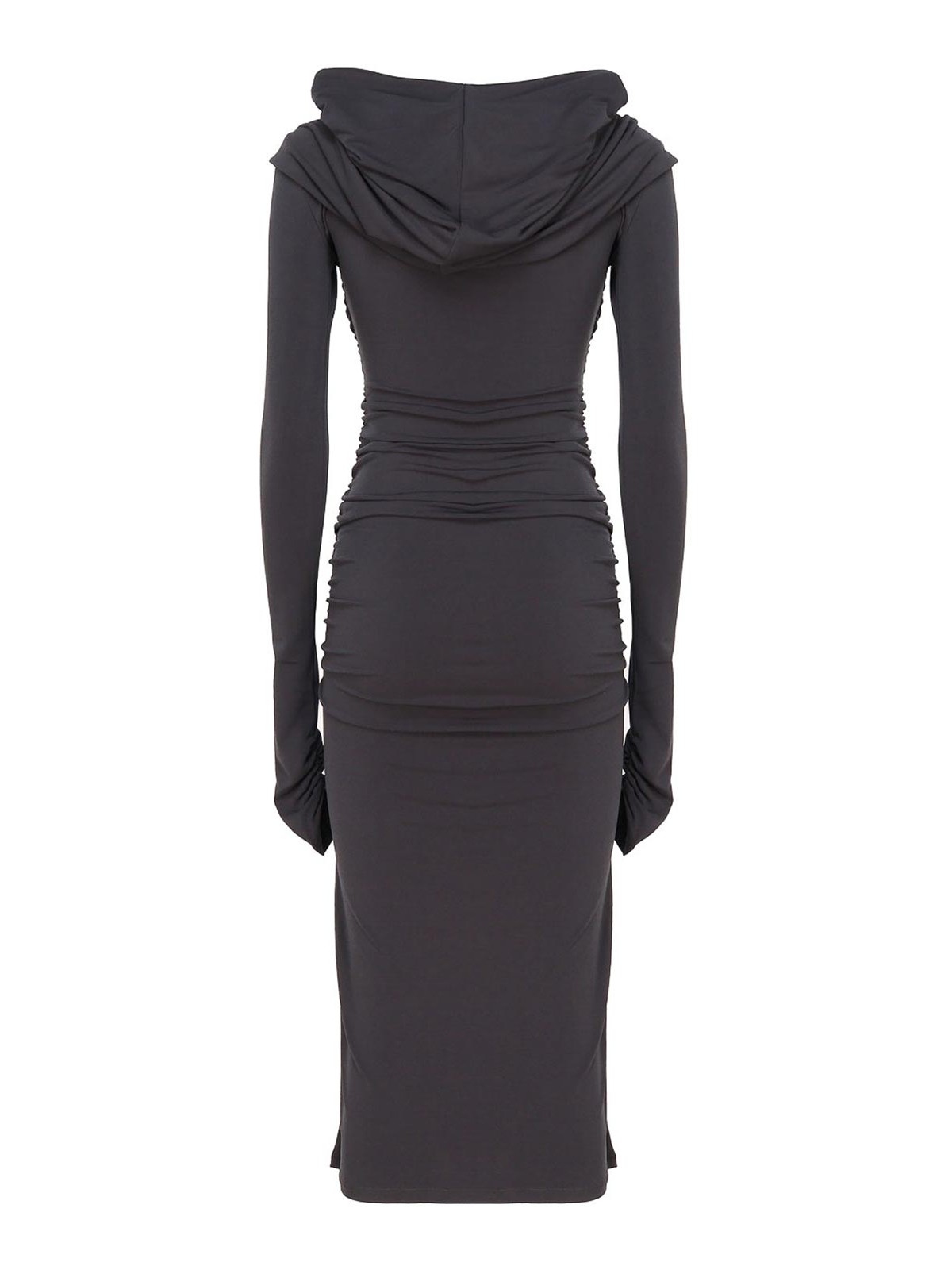 Shop The Andamane Fitted Dress With Hood In Grey