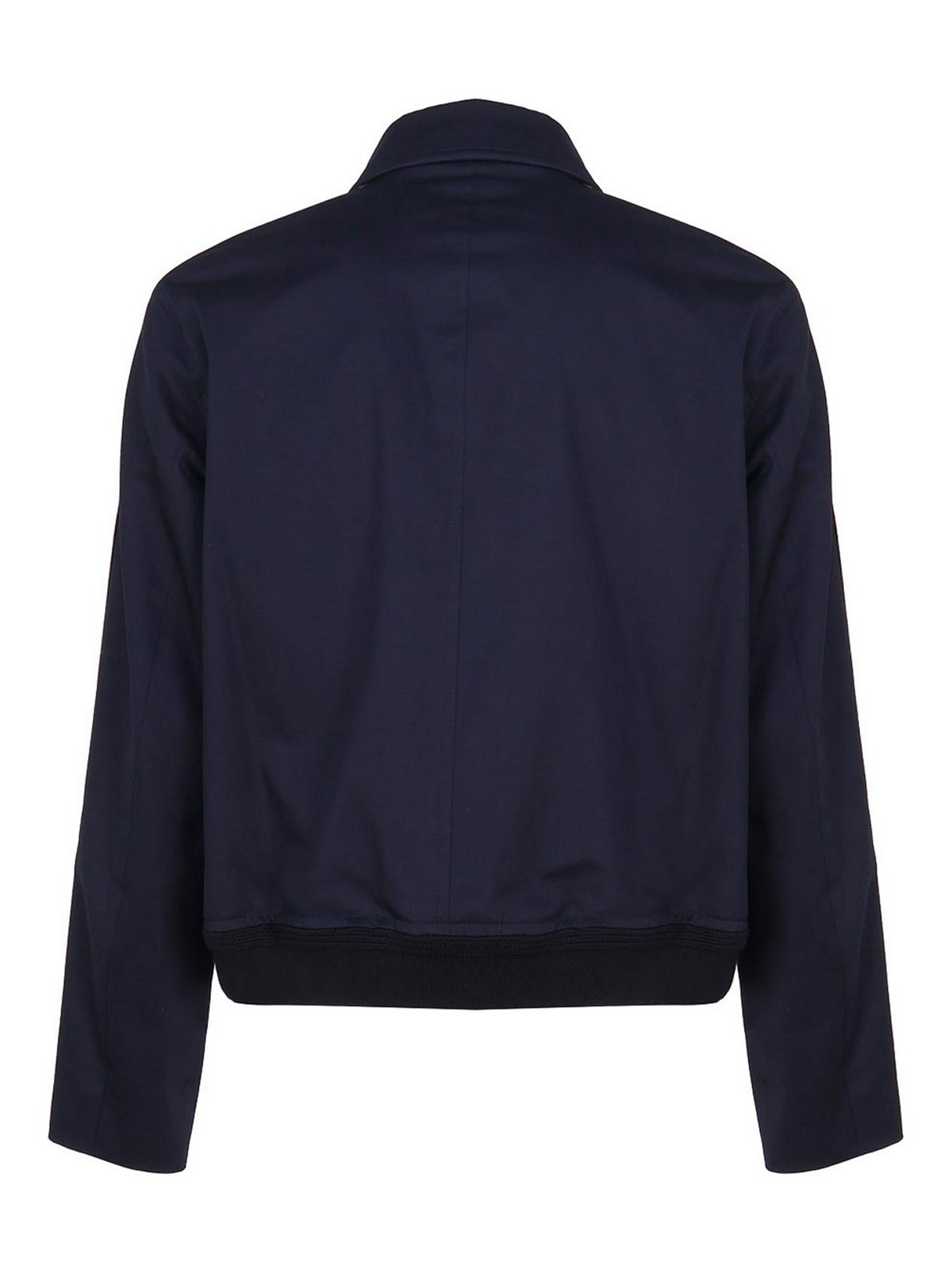 Shop Loewe Jacket With Zip And Side Band In Blue