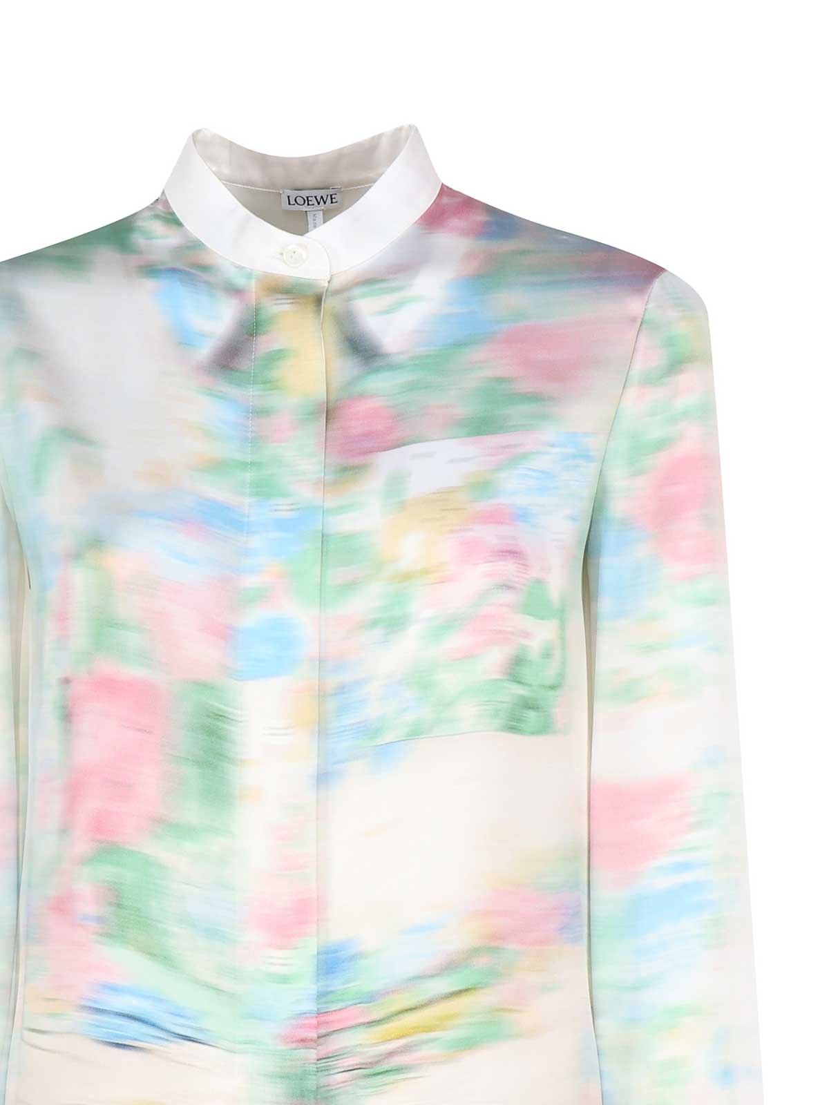 Shop Loewe Shirt  In Viscose And Silk Satin In Multicolour