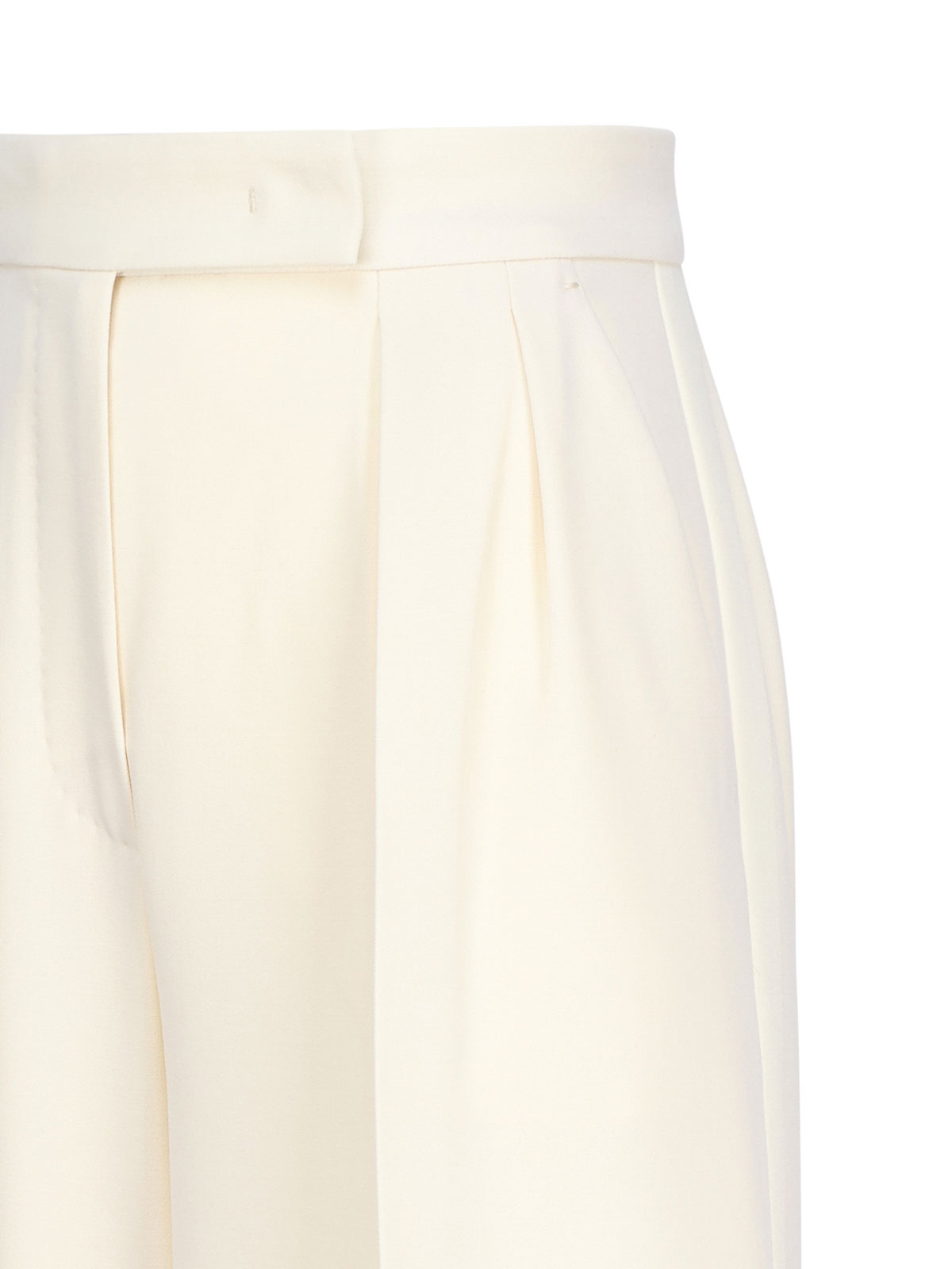 Shop Max Mara Mens Trousers In Stretch Wool In White