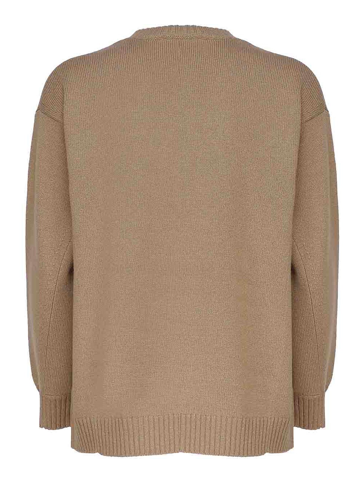 Shop Max Mara Sweater In Wool And Cashmere In Brown