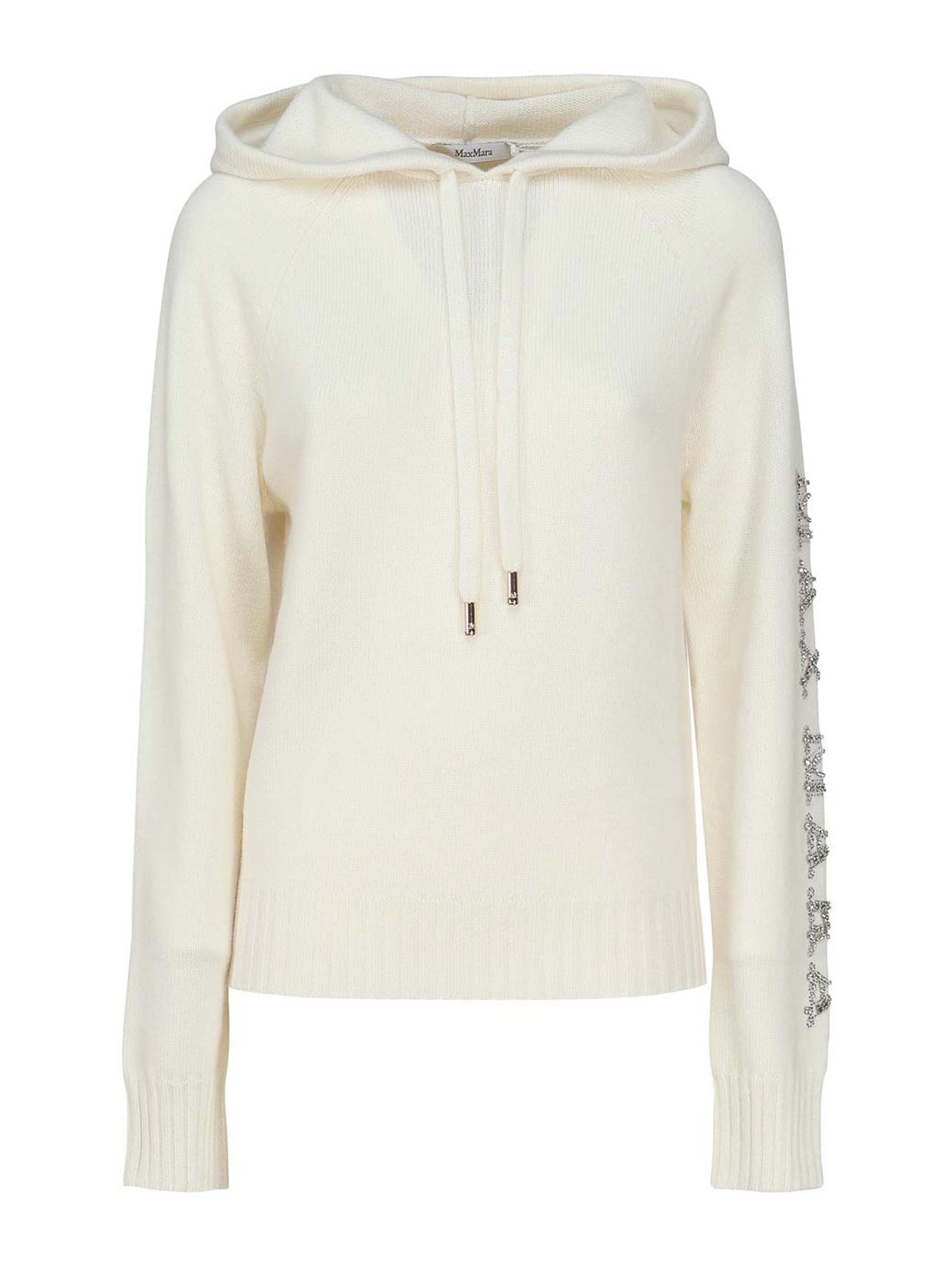 Shop Max Mara Pineapple Sweater In Wool And Cashmere In White
