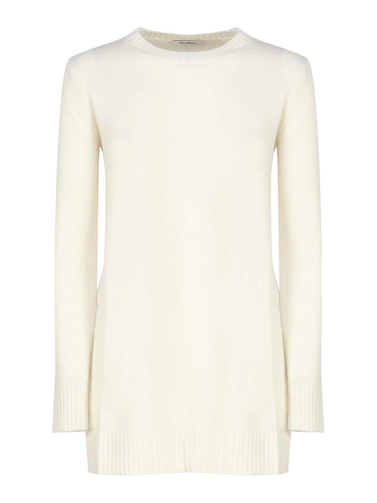 Max Mara Selina Cashmere Sweater In White