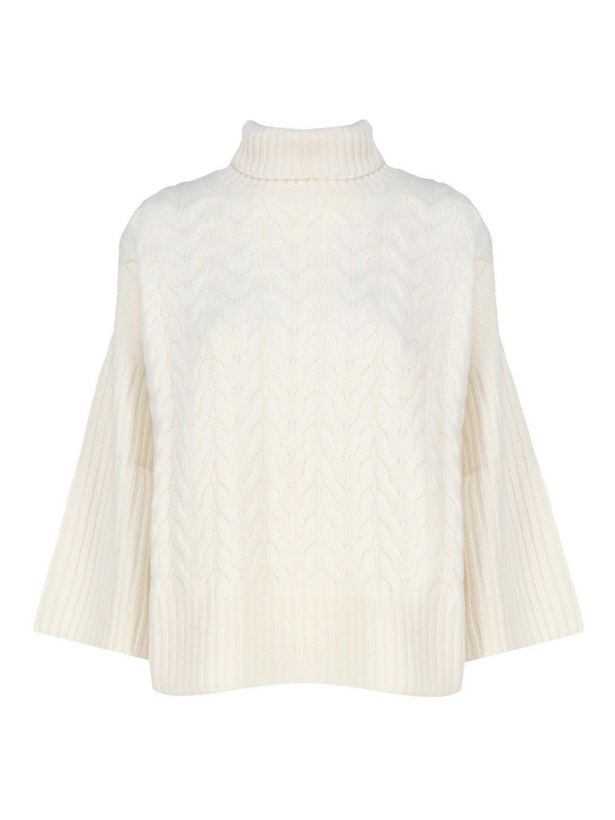 Shop Max Mara Loose Cashmere Sweater In White