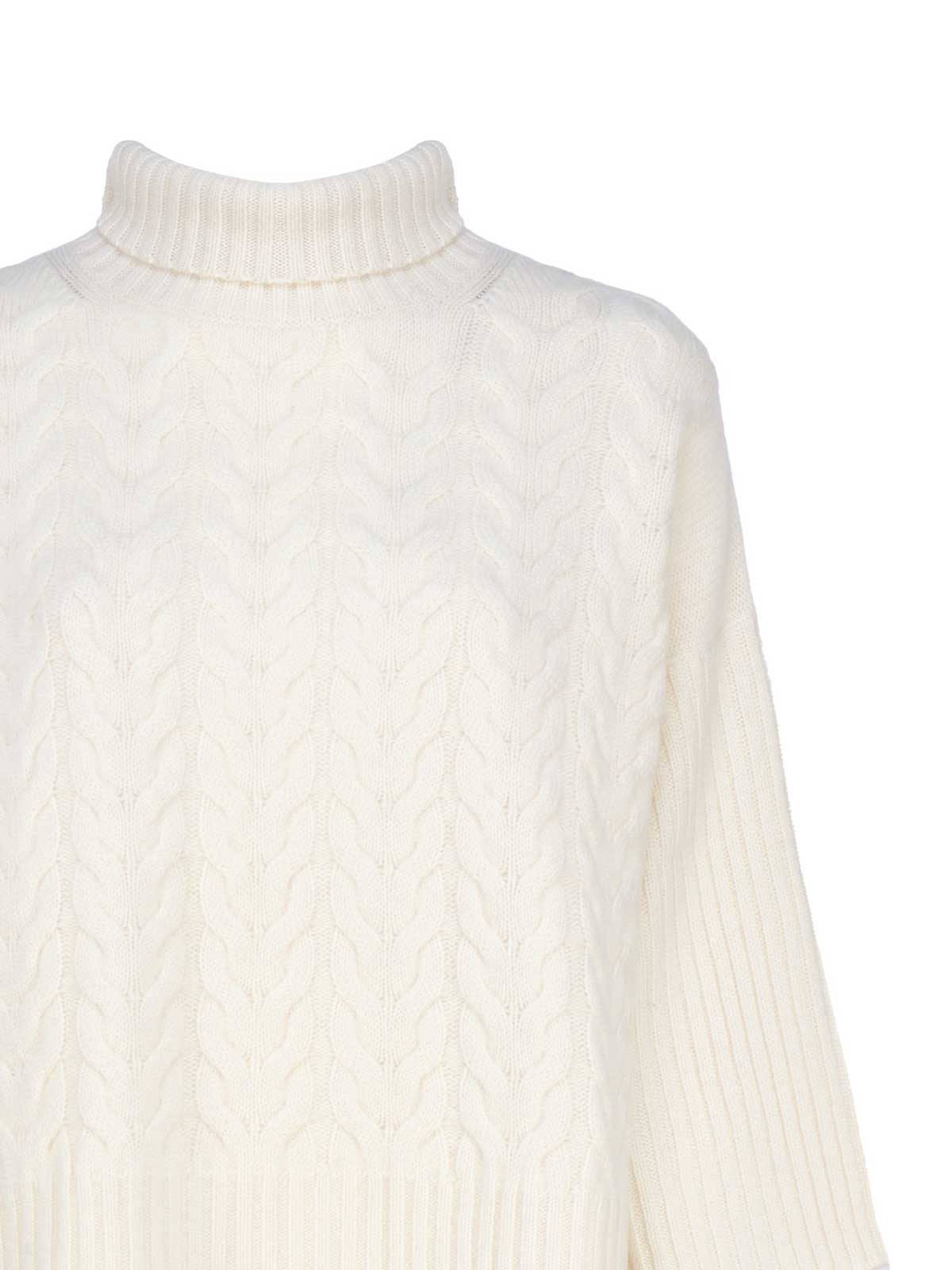 Shop Max Mara Loose Cashmere Sweater In White