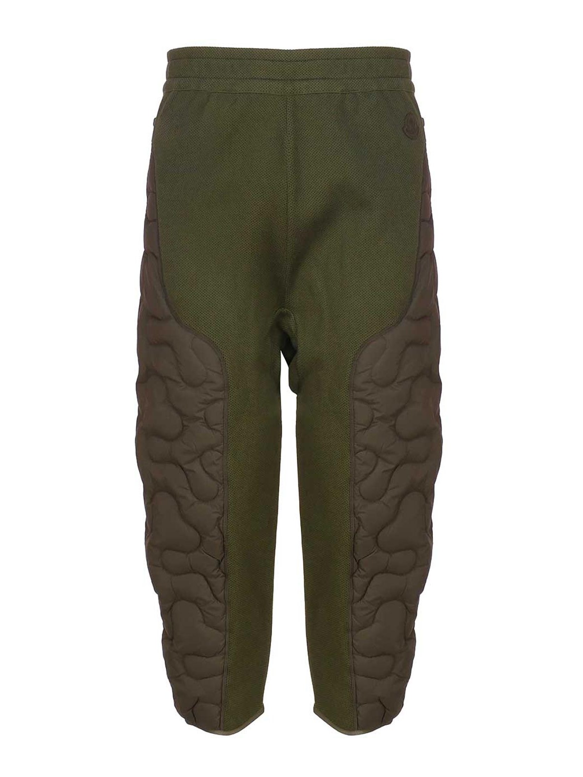 Moncler Padded Trousers In Green