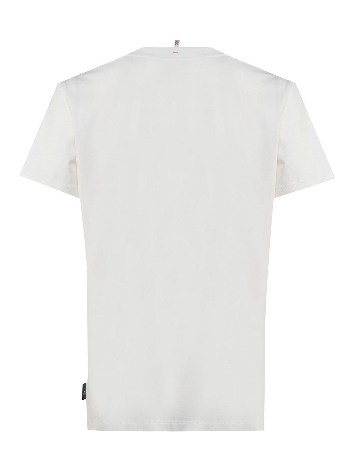 Shop Moncler T-shirt In Cotton Grenoble In Cream