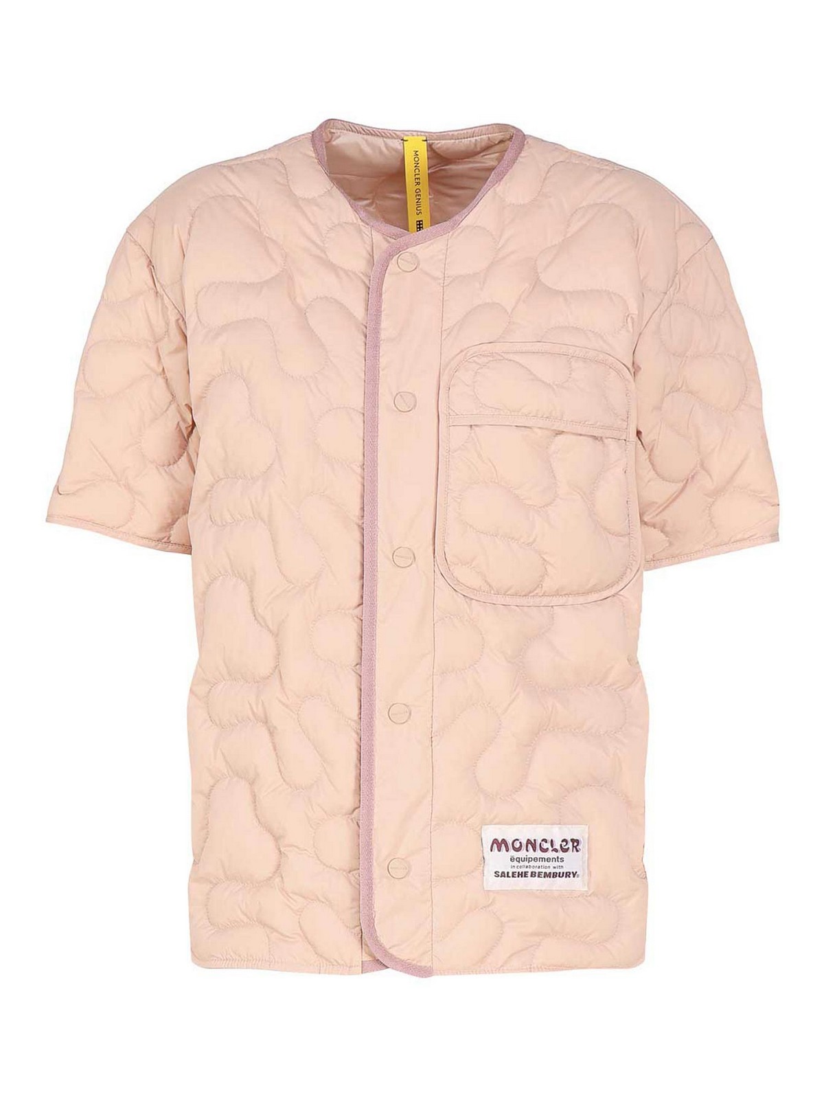 Moncler Padded Shirt In Nude & Neutrals